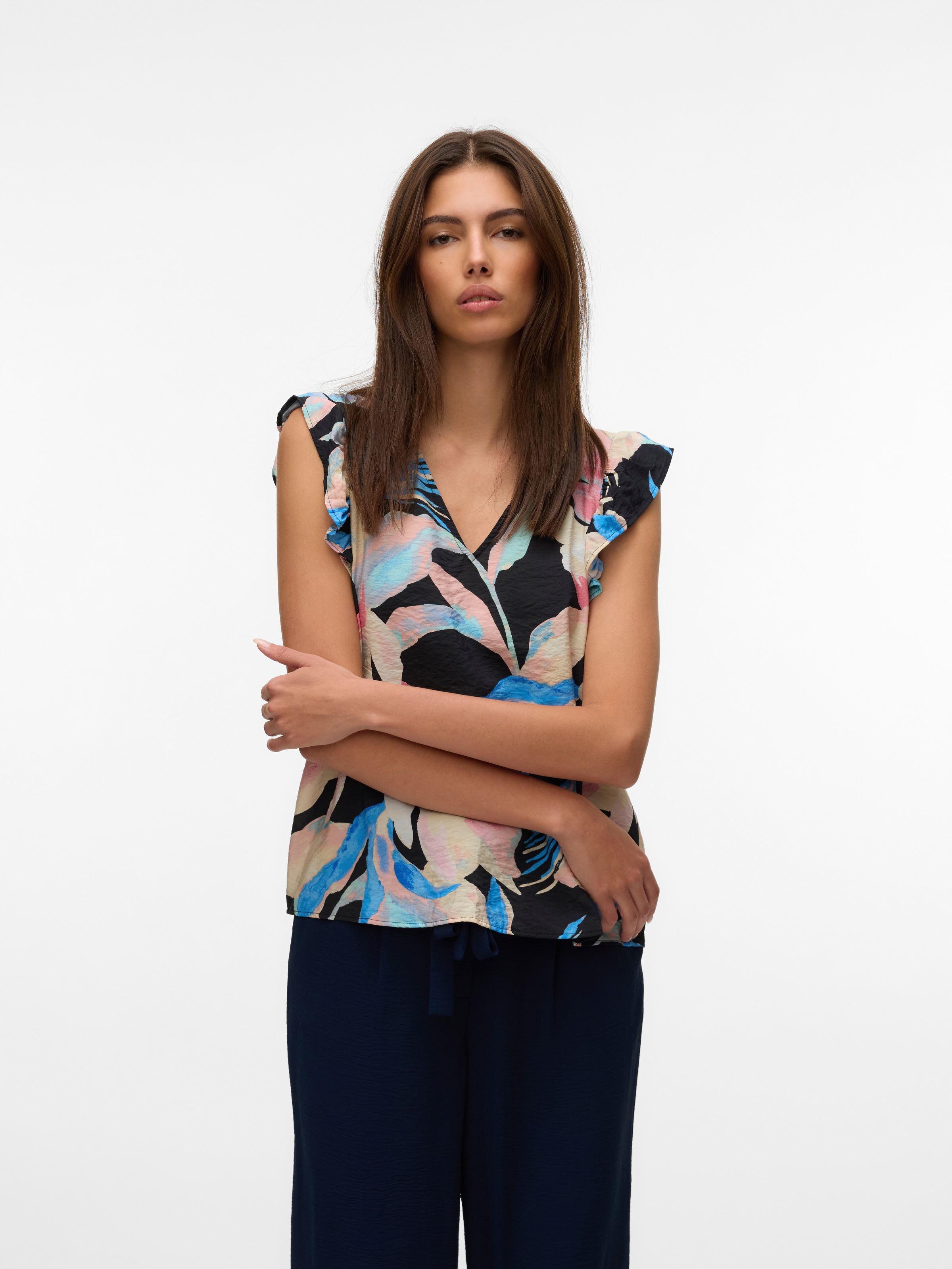Vero Moda Blusentop »VMJOSIE SL V-NECK TOP WVN GA«
