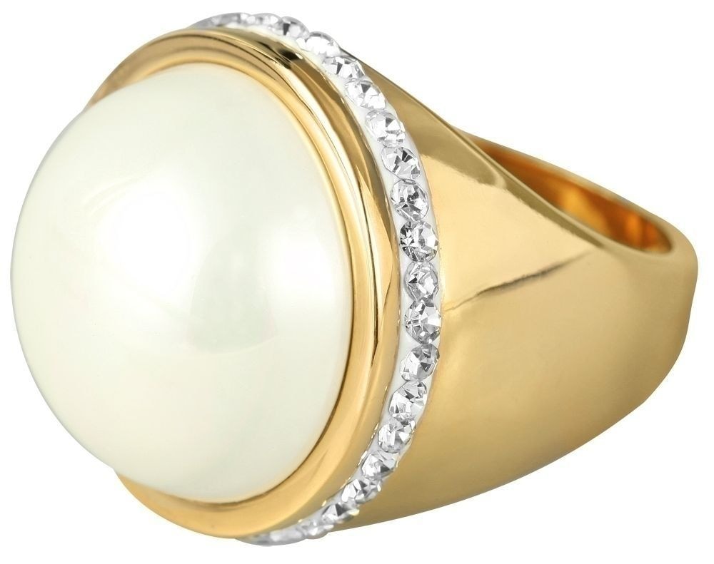 Adelia´s Fingerring »Ring aus Edelstahl mit Strass Steinchen«