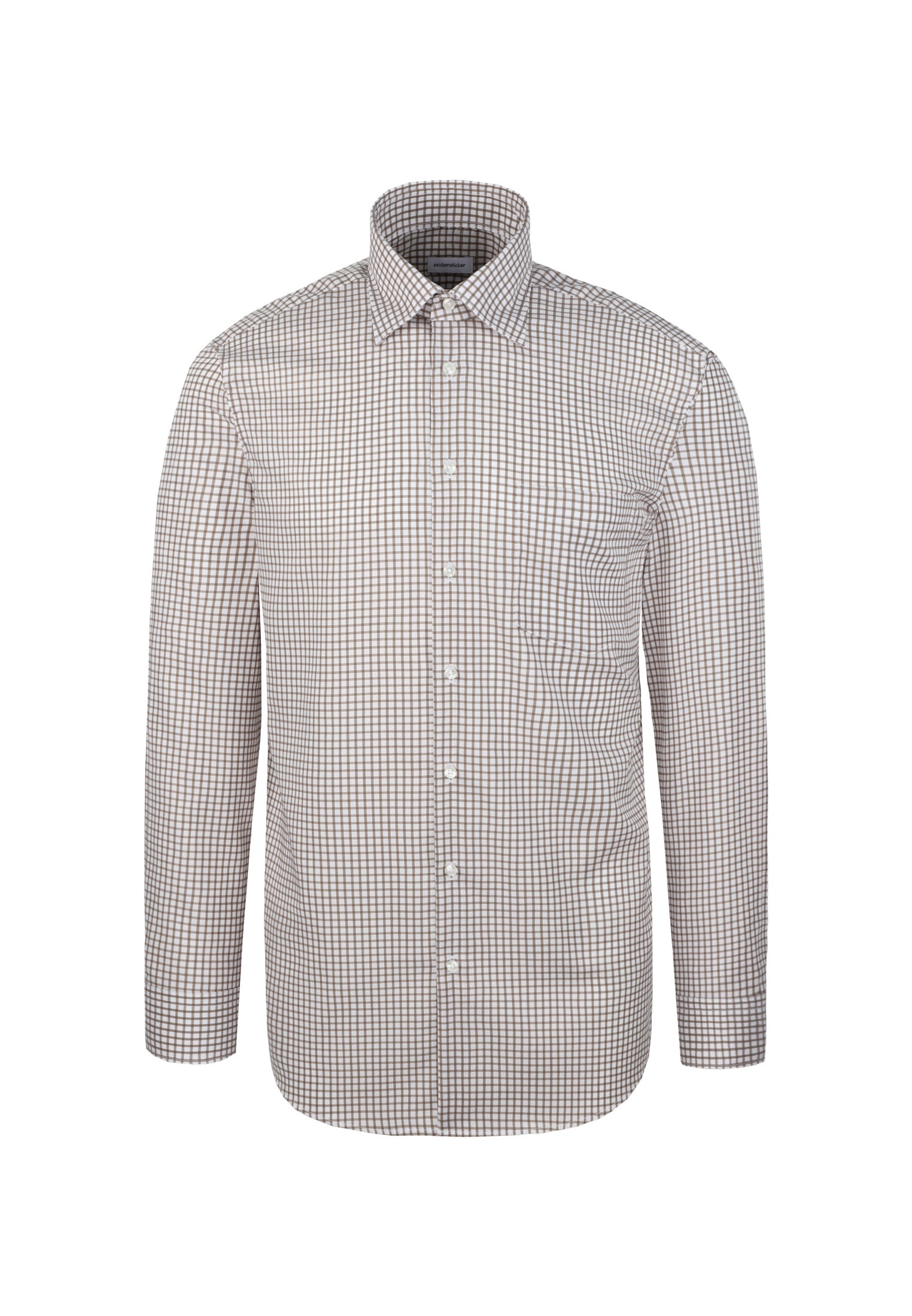 seidensticker Businesshemd »Schwarze Rose« Regular 1/1 Covered-Button-Down-Kragen Karo