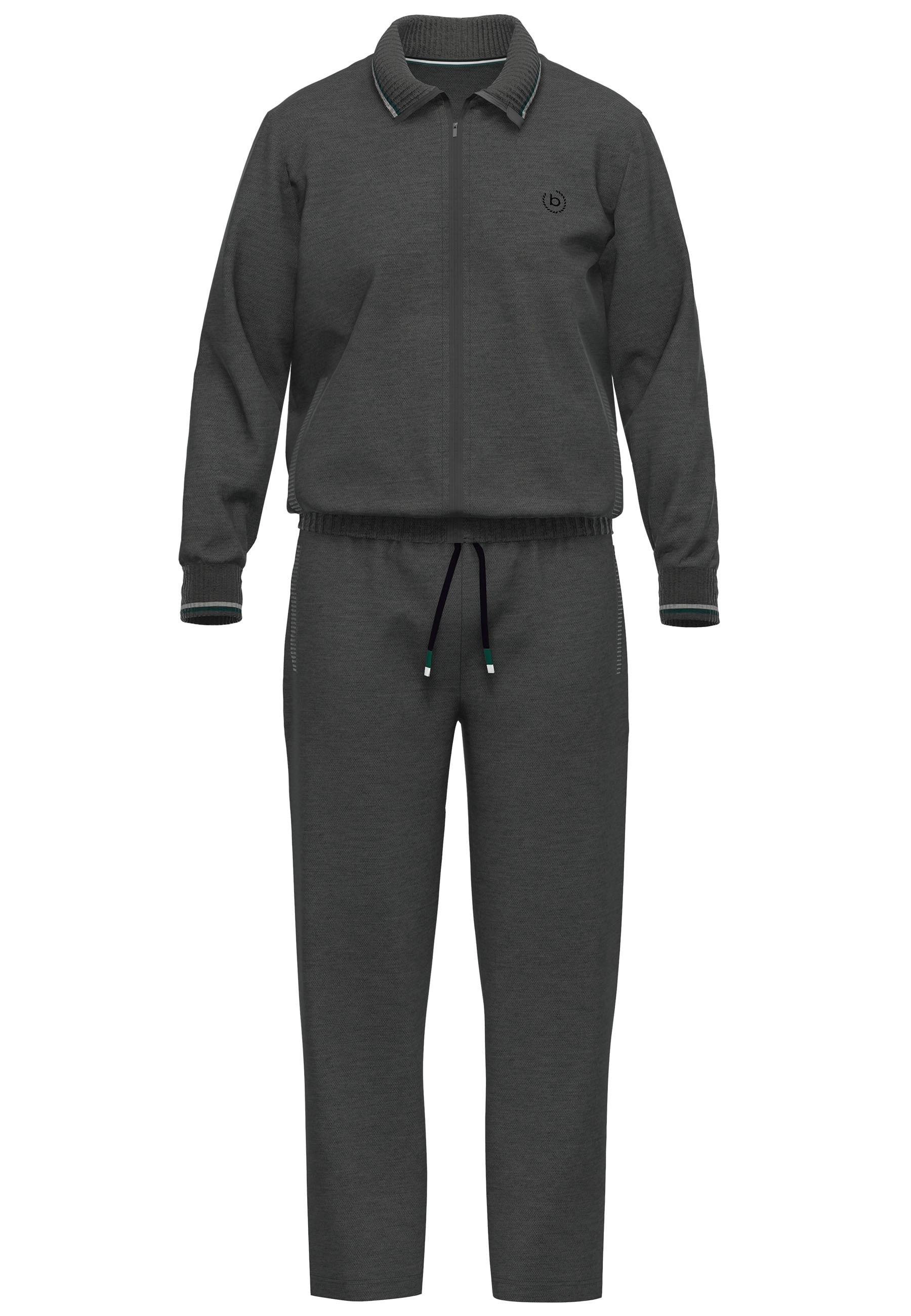 bugatti Loungeanzug »Bologna« 2 tlg. Langarm, lange Hose, mit Seitentaschen, mit Reißverschluss, bequem