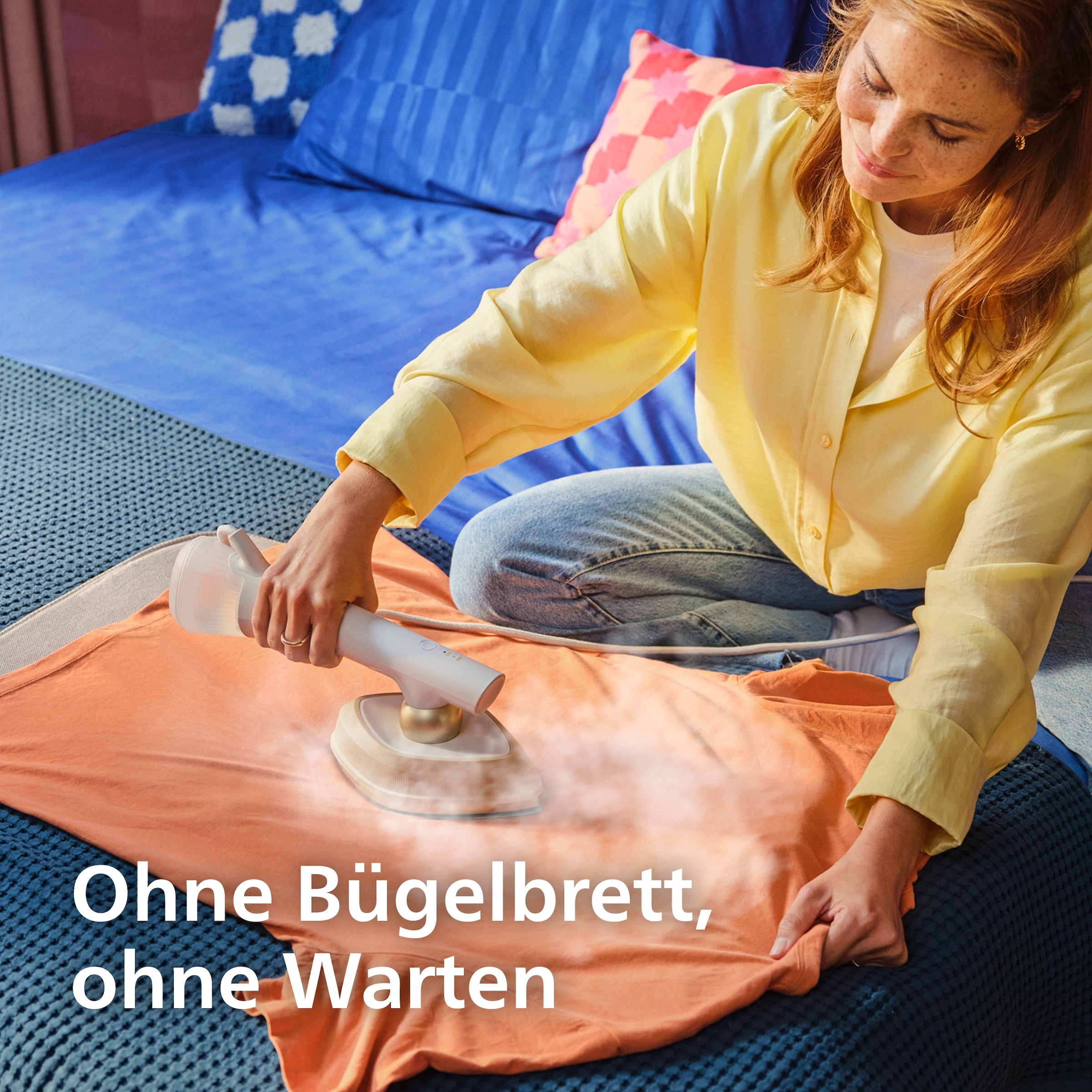 Philips Dampfbügeleisen »GC213/10 OneTurn 2-in-1 Bügeleisen & Steamer, StyleMat & Dock inkl.« 1800 W SteamGlide Plus, 200ml Wasserbehälter und 90 g Dampfstoß