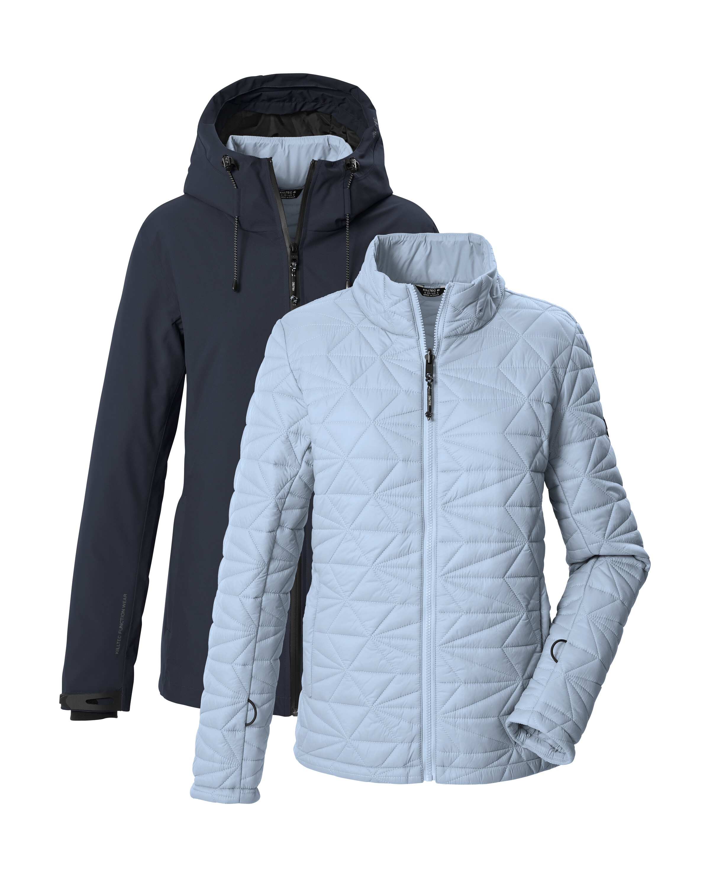 Killtec 3-in-1-Funktionsjacke »KOW 20 WMN JCKT« 3 in 1 Damenjacke, wasserdicht, atmungsaktiv, abzipbare Steppjacke