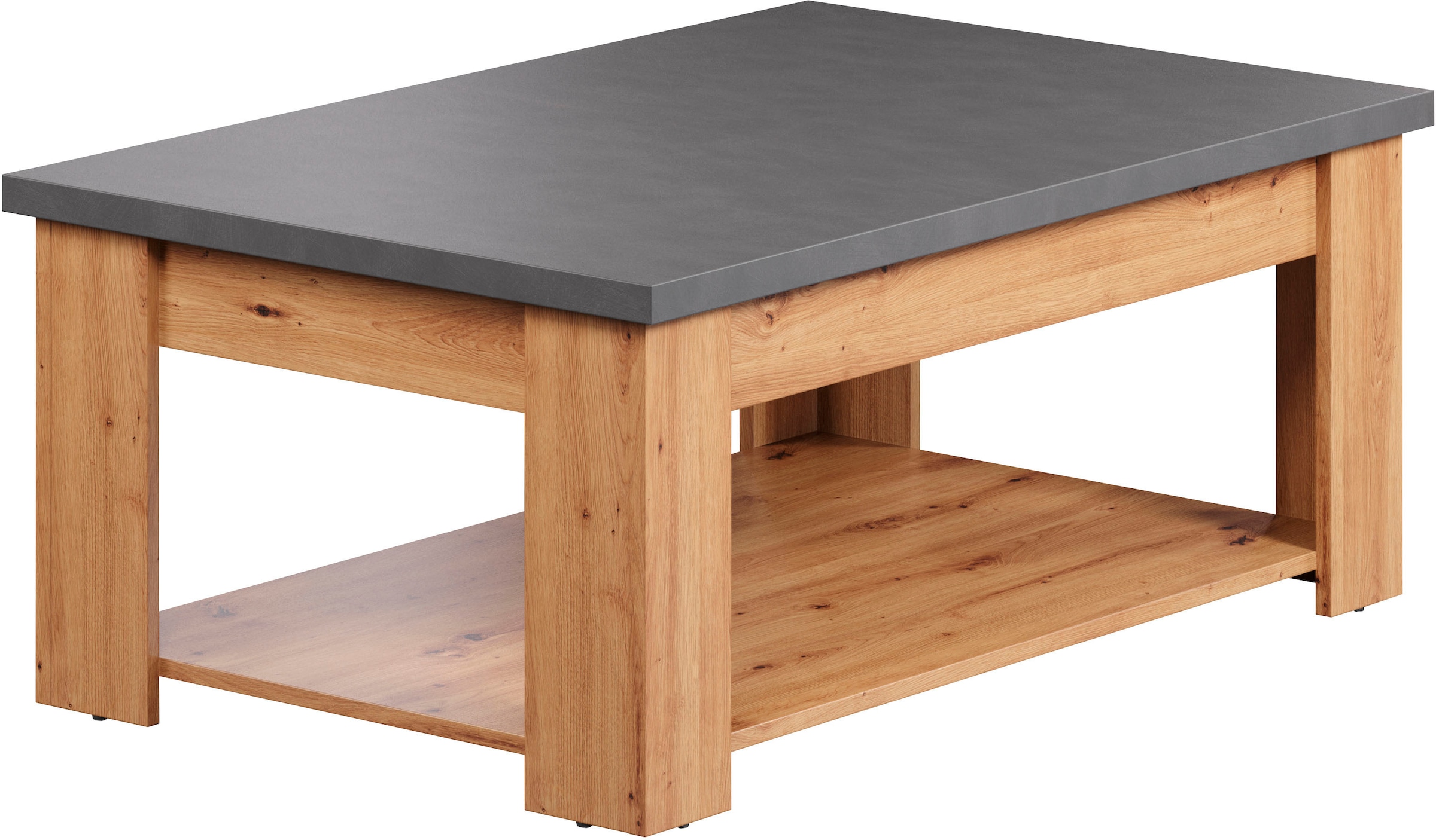 Home affaire Couchtisch »Ambres«, (1 St.), rechteckiger Sofatisch mit Ablage - Maße (B/T/H) 120/67/46 cm