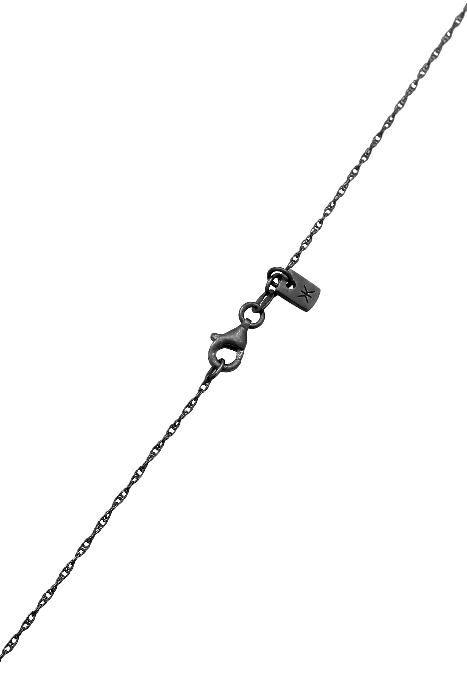 Kuzzoi Kette mit Anhänger »Halskette Anhänger Glas Kristalle Schwarz 925 Sterling Silber«