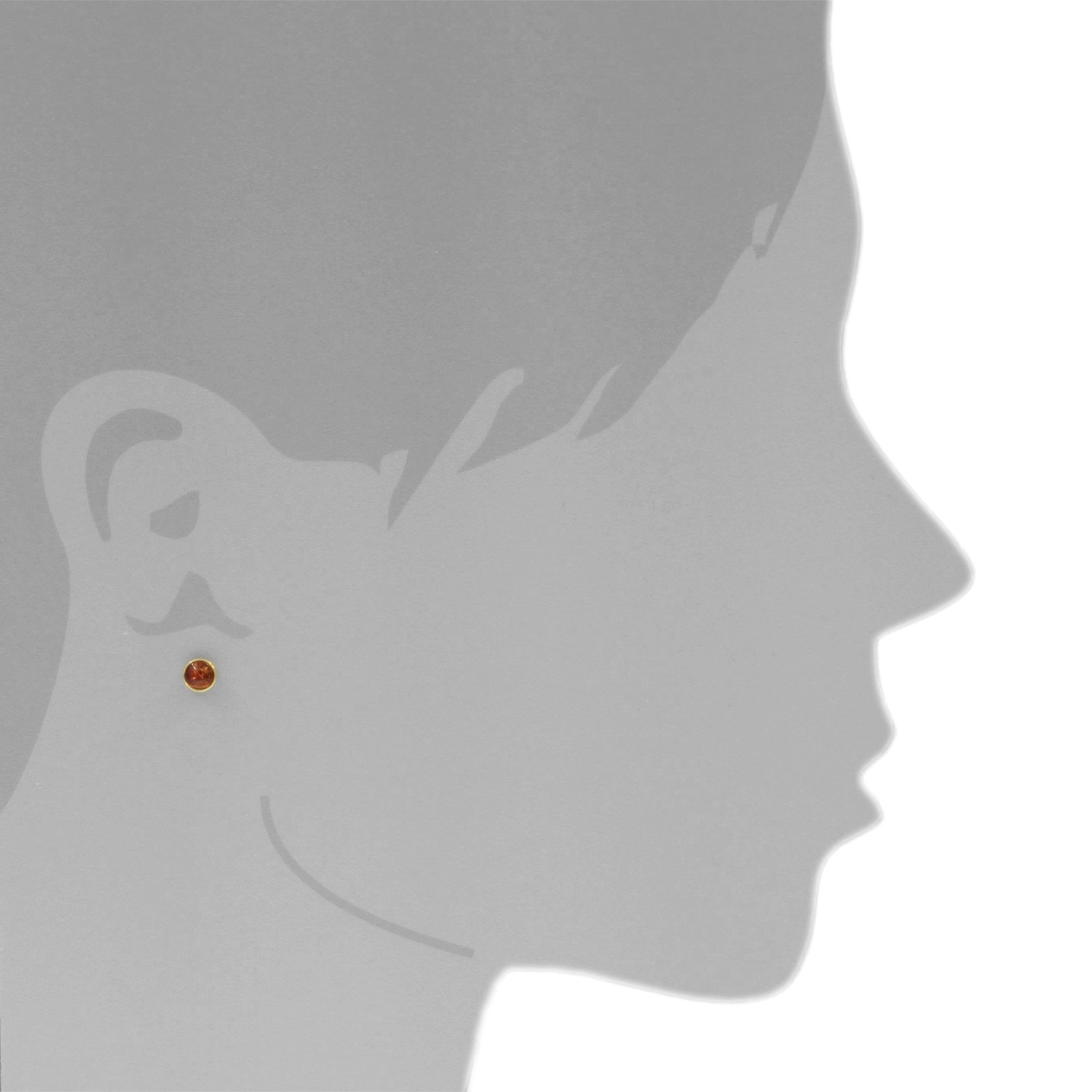 OSTSEE-SCHMUCK Paar Ohrstecker »- Classic 5 mm - Gold 585/000 - Bernstein«