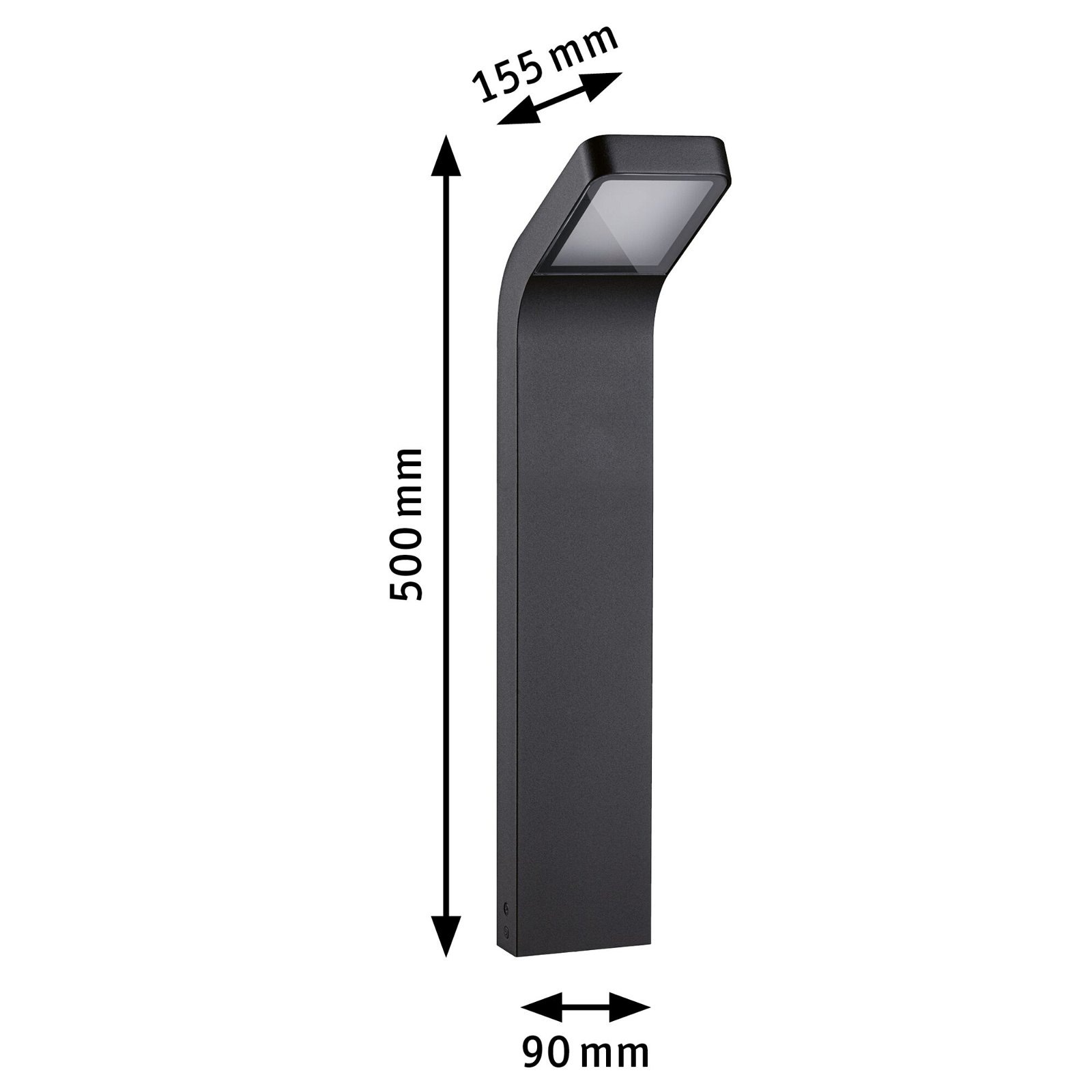 Paulmann LED Pollerleuchte »Kulma IP44 500mm 3000K 7,5W 520lm 230V Anthrazit Aluminium«, 1 flammig, seewasserresistent