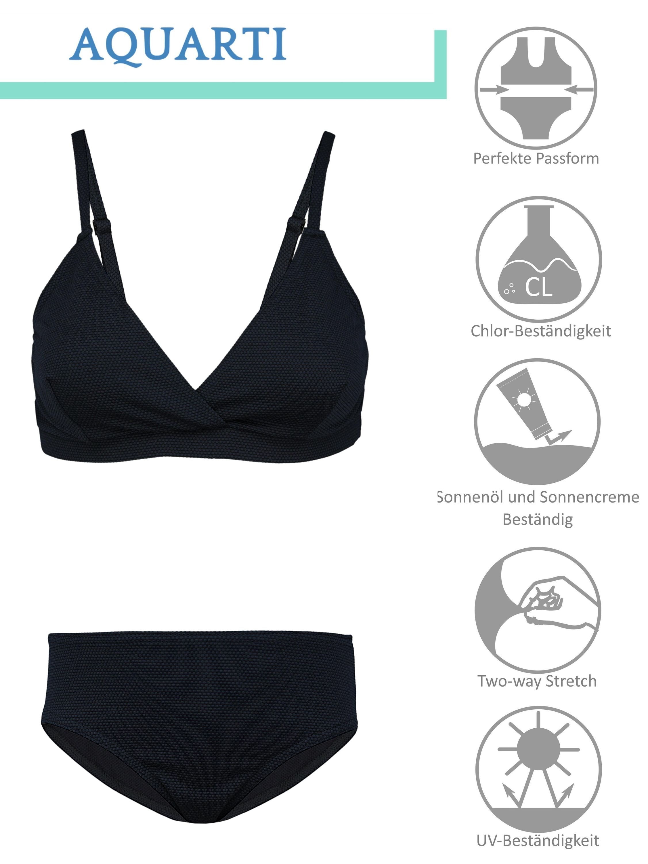 AQUARTI Bustier-Bikini »Badeanzug Mädchen Bikini Set Zweiteilig Bikinislip Bustier«