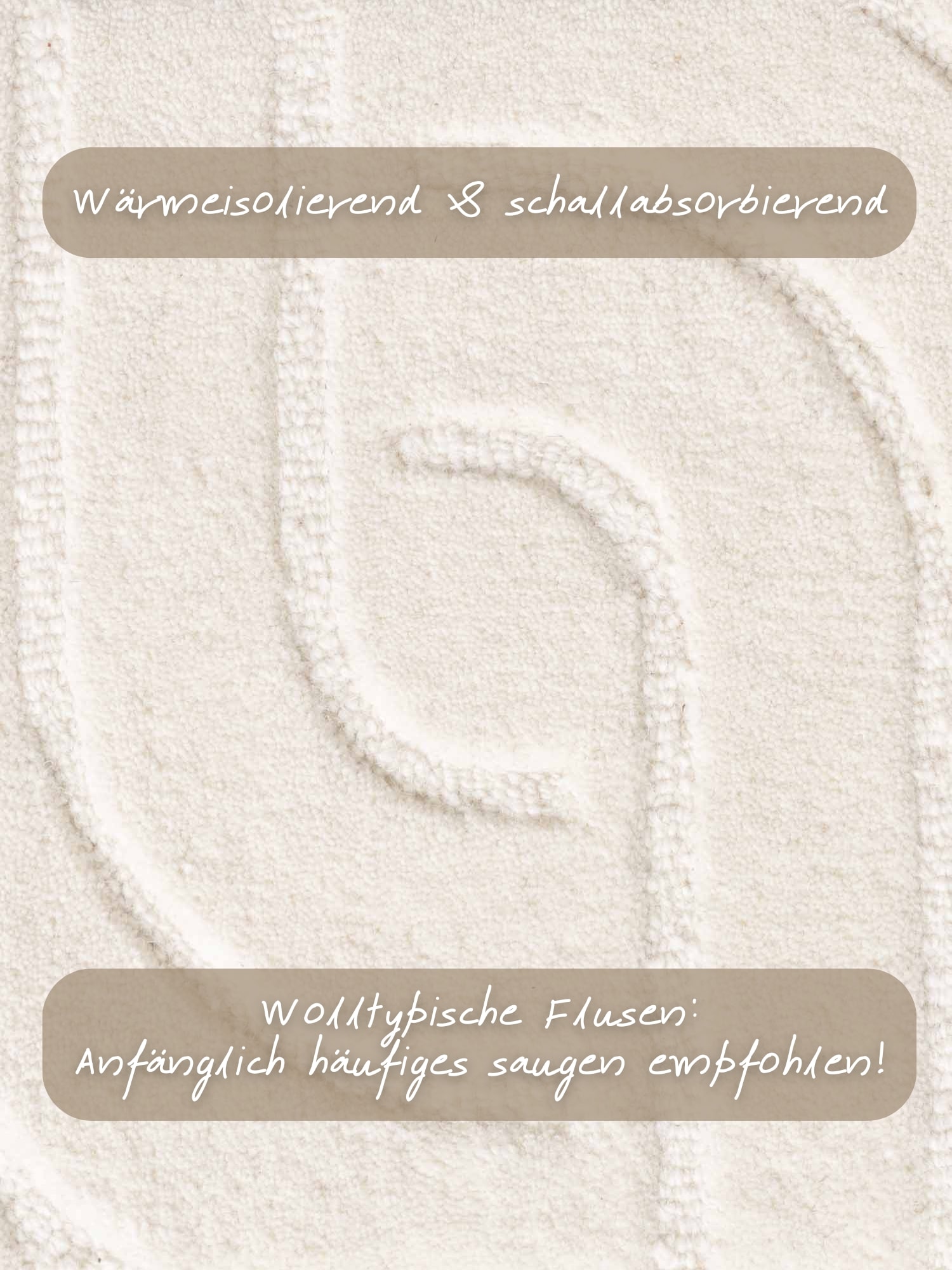 vikosa Wollteppich »Arcora« rechteckig 15 mm Höhe Wolle Handgemacht, Hoch-Tief-Effekt, Geometrisches Linien Wellendesign