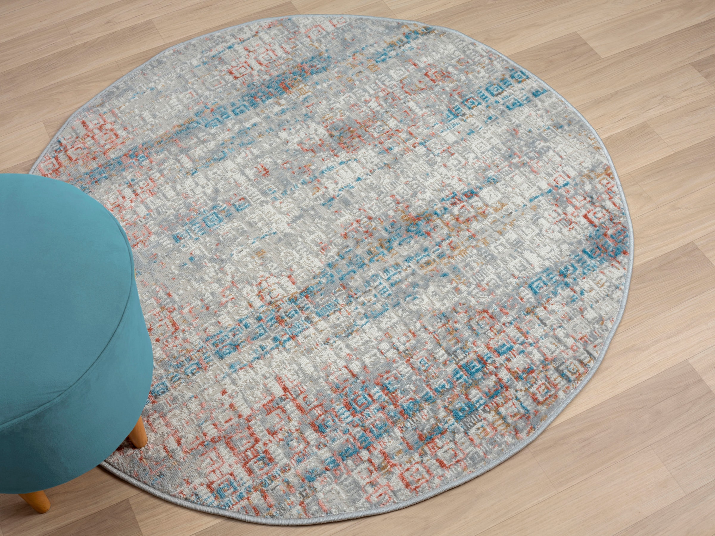 Myflair Möbel & Accessoires Teppich »My Look«, rund, 8 mm Höhe, Kurzflor, Ethno-Design, besonders weich durch Microfaser