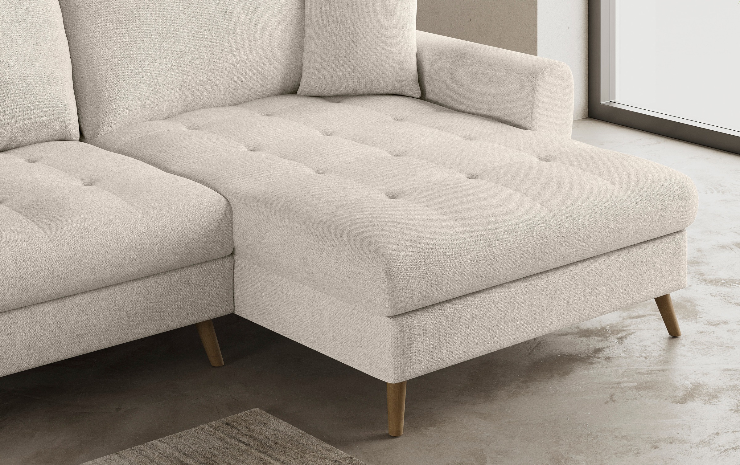 Mr. Couch Ecksofa »Blackburn II L-Form«, Wahlweise mit Kaltschaumpolsterung bis 140 kg belastbar