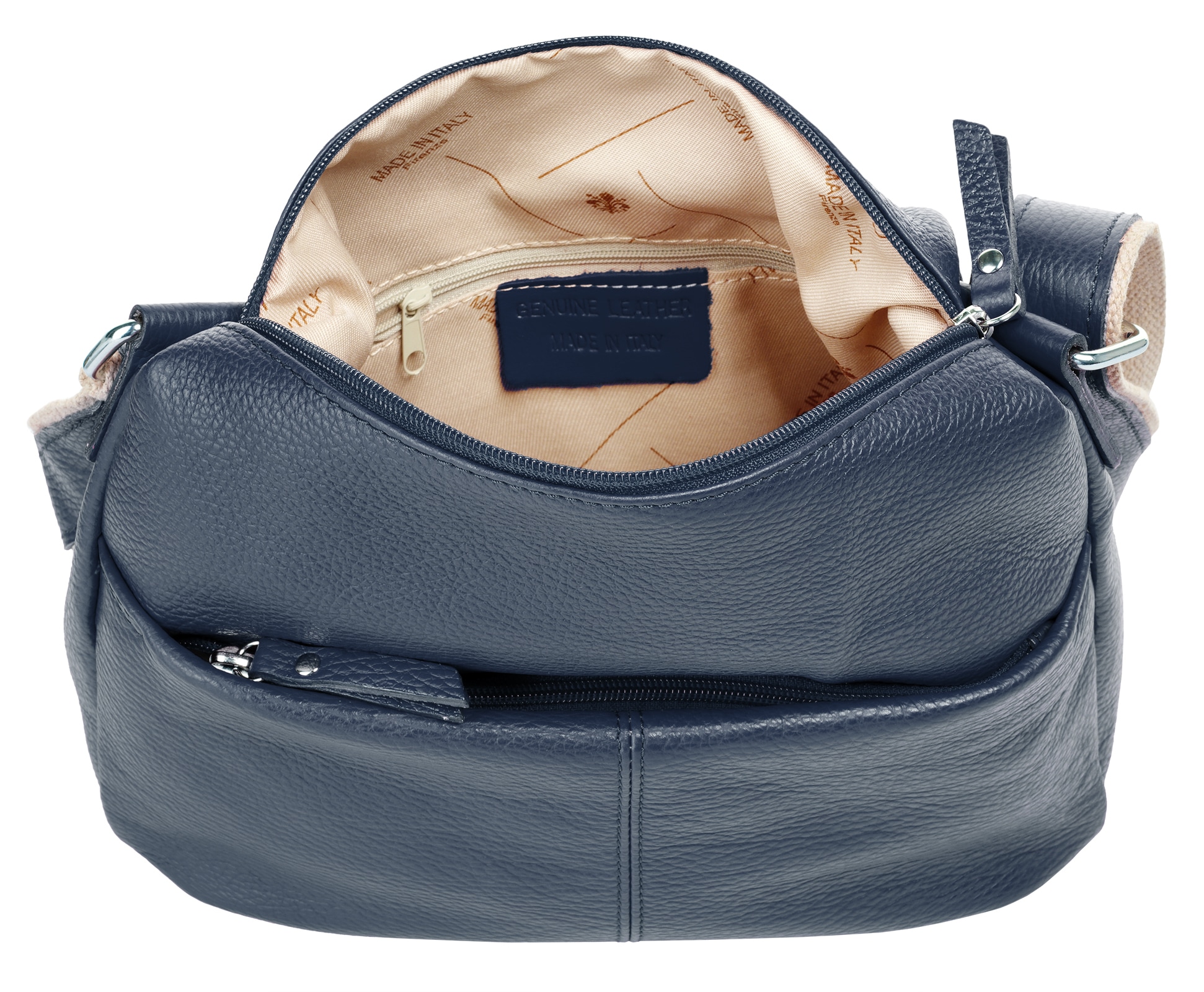 Samantha Look Umhängetasche echt Leder, Made in Italy