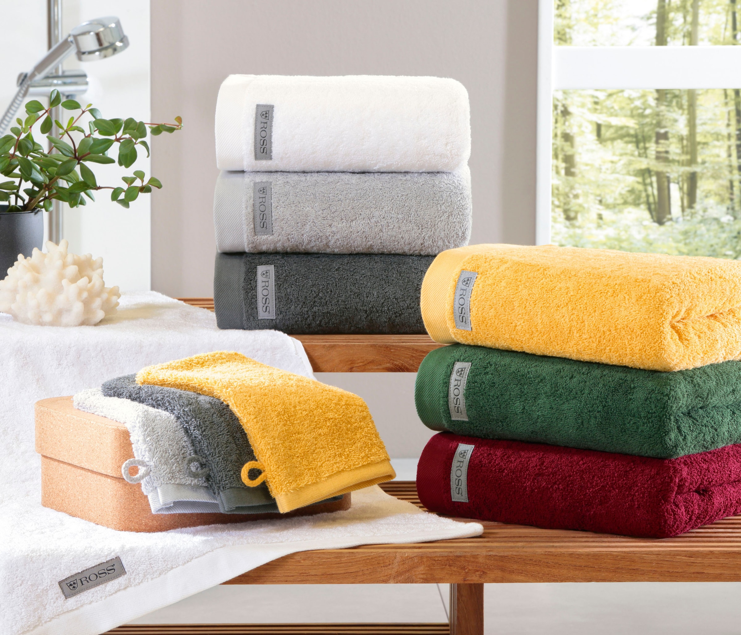 ROSS Waschhandschuh »Sinfonie« in modernen Unifarben