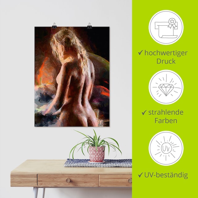 Artland Wandbild »Nackt von hinten«, Erotische Bilder, (1 St.), als Alubild,  Leinwandbild, Wandaufkleber oder Poster in versch. Größen auf Rechnung  bestellen