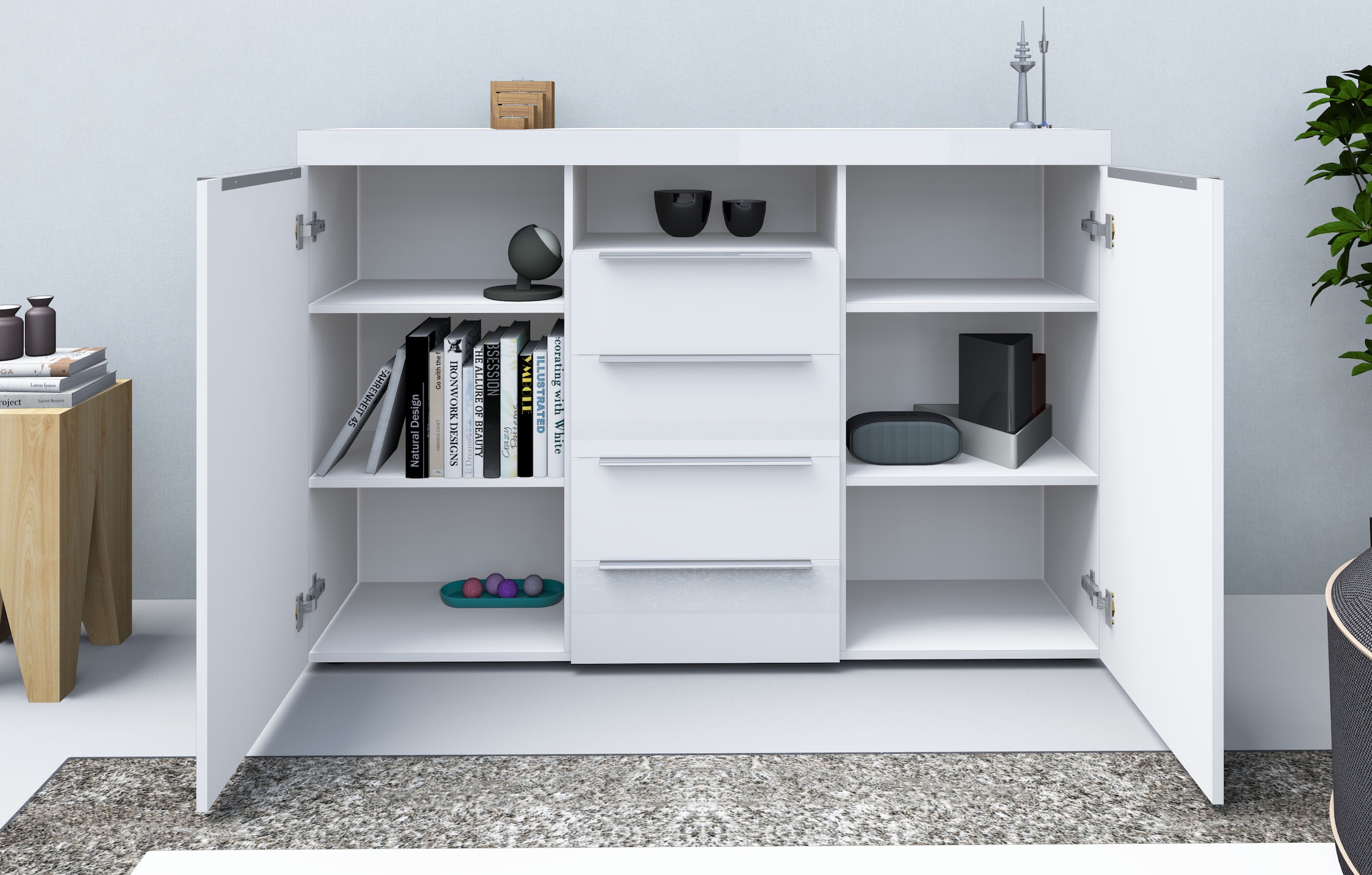 borchardt Möbel Highboard »Durban«, Breite 139 cm