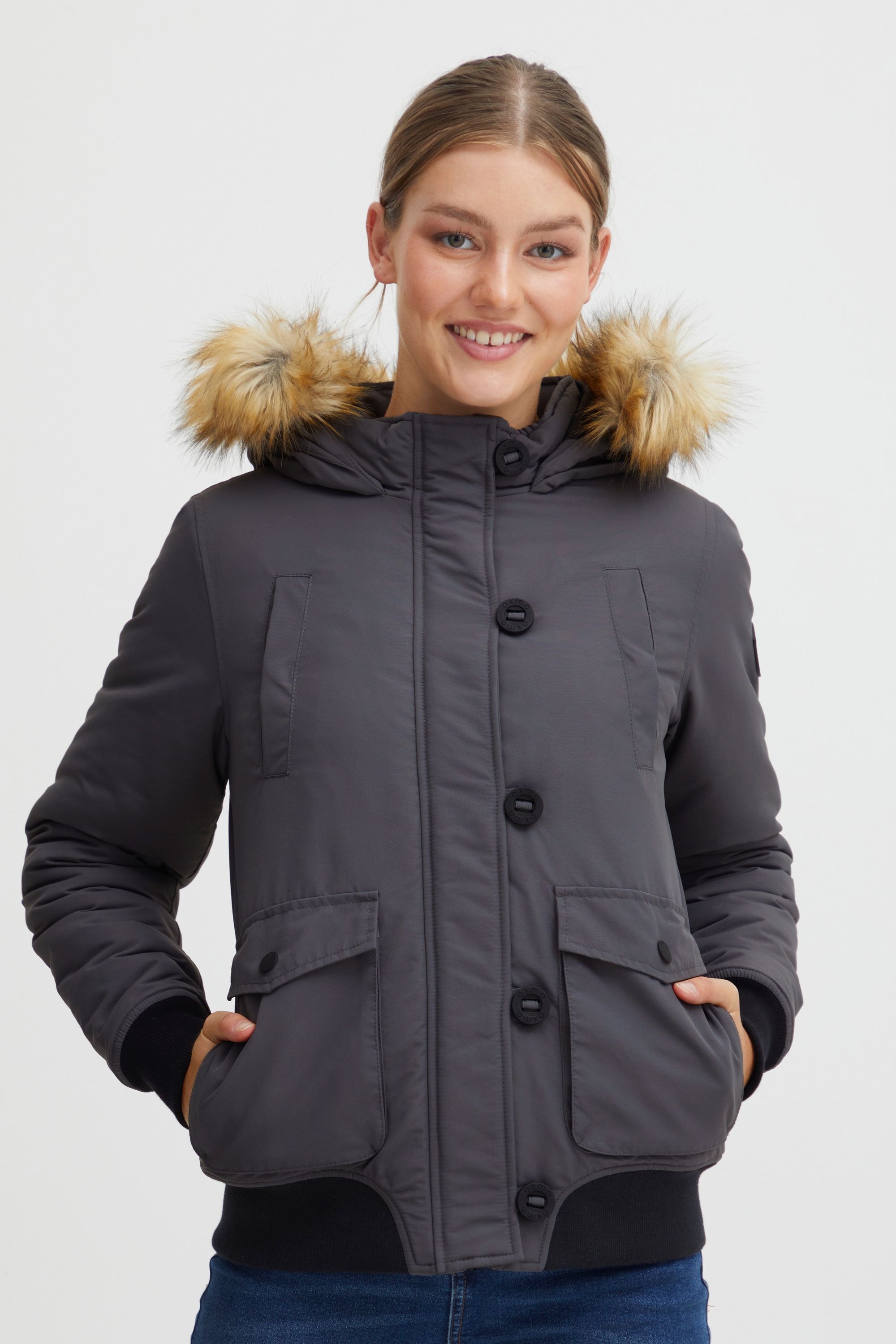 OXMO Winterjacke »Winterjacke OXAcila«, mit Kapuze