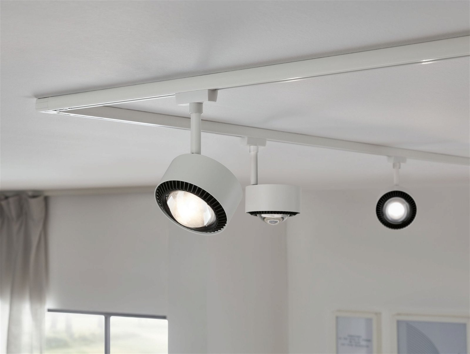 Paulmann Schienensystem-Leuchten »URail Schienenspot Aldan Einzelspot 498lm 8W 2700K 230V Weiß, Schwarz« LED-Modul 1 Stk. Warmweiß dimmbar