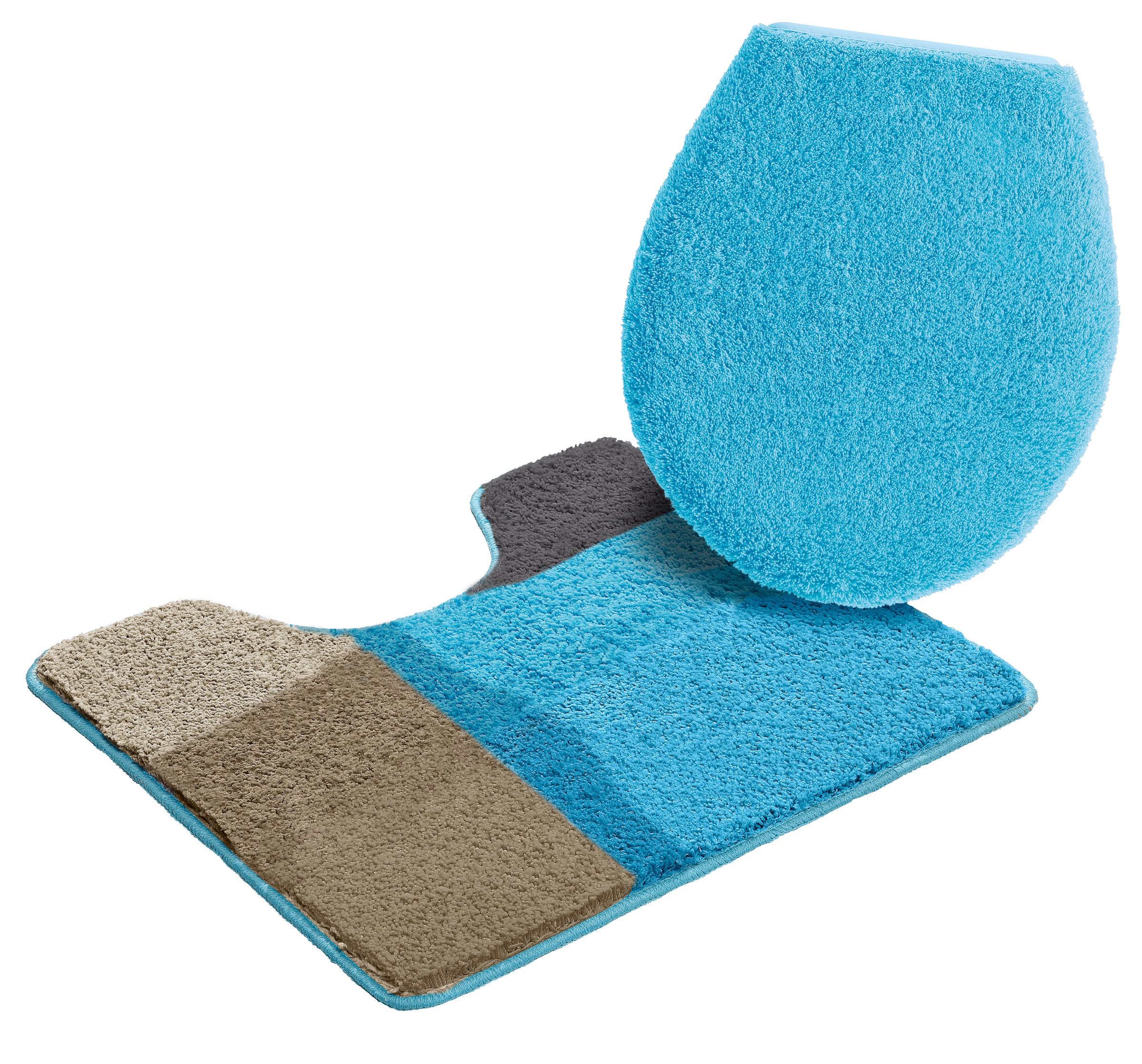 my home Badematte »Belio«, rutschhemmend beschichtet, fußbodenheizungsgeeignet-schnell trocknend-strapazierfähig, Badematte, Badteppich, Badematten auch als 2 tlg. Set erhältlich, bunt