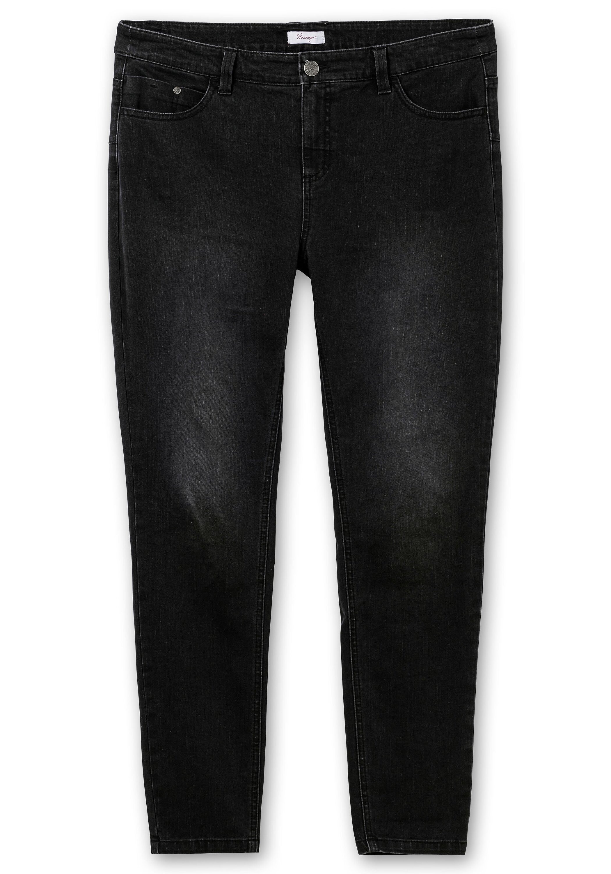 Sheego Stretch-Jeans »Jeans für sehr schmale Beine und mehr Bauch«