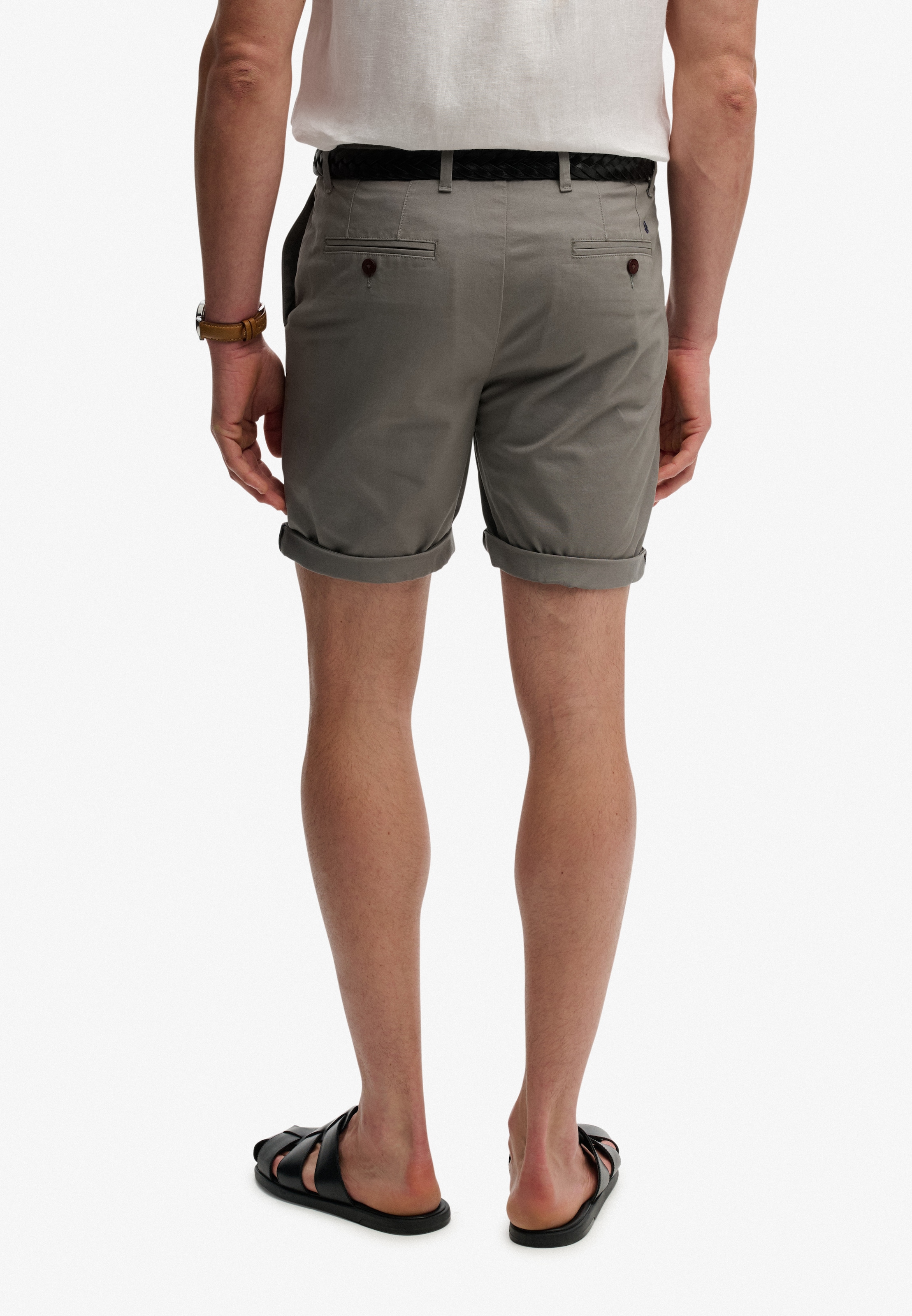 Superdry Chinoshorts »PREMIUM REGULAR CHINO SHORT«  aus Baumwollmischung mit Elasthan, Relaxed Fit, unifarben, knielang