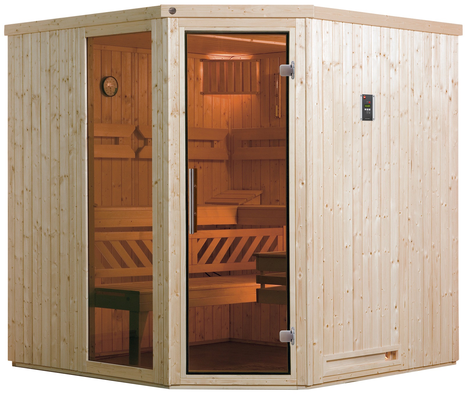 weka Sauna »Varberg 3«, 7,5 kW Ofen mit ext. Steuerung