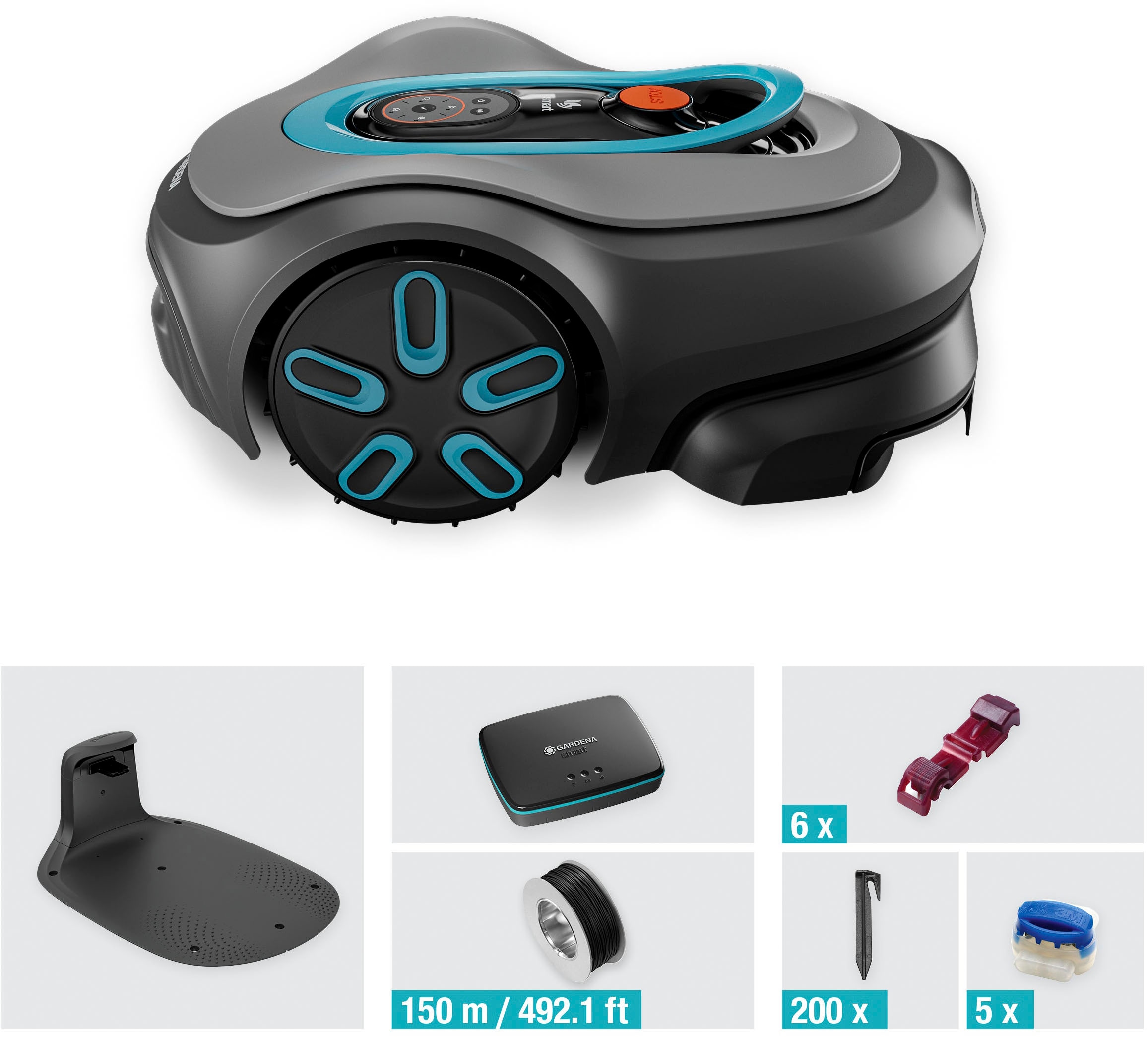 GARDENA Rasenmähroboter »smart SILENO pro«, inkl. 150 m Begrenzungskabel