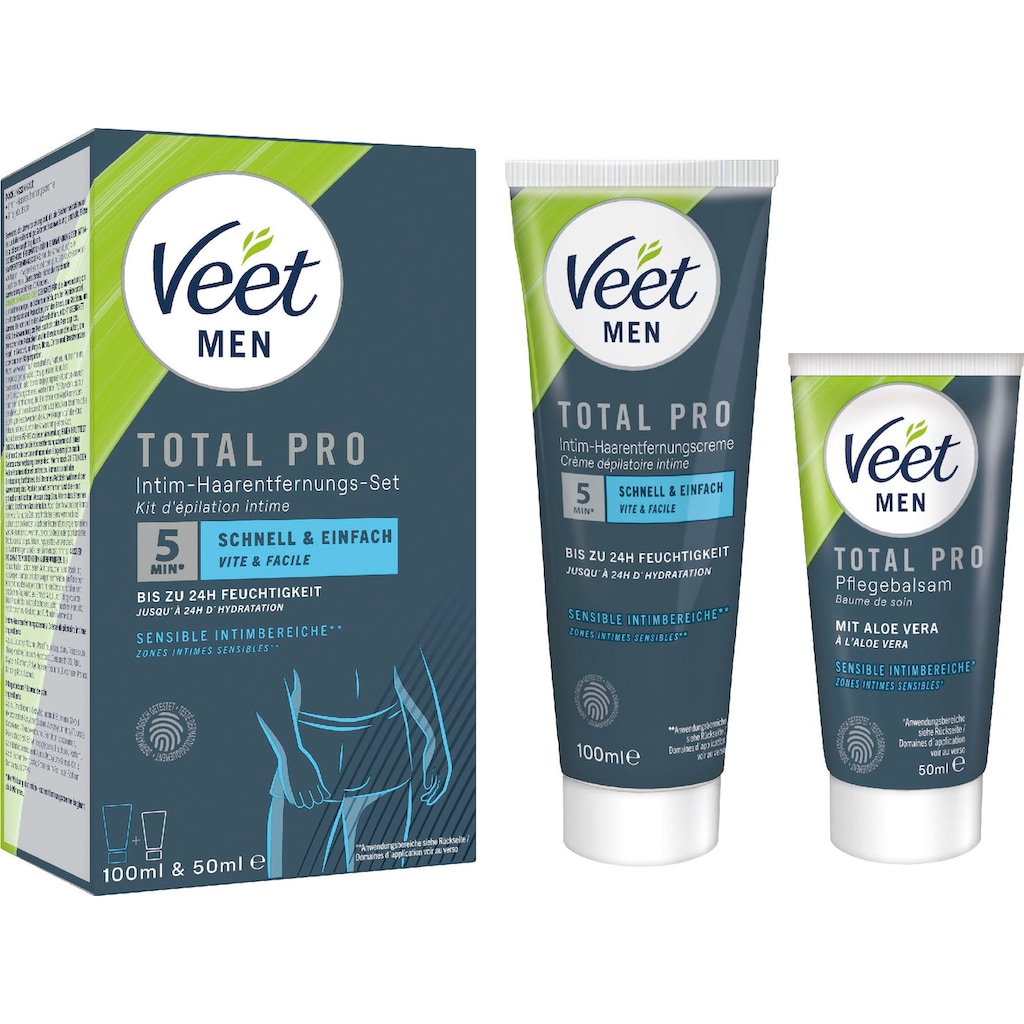 Veet Enthaarungscreme »Veet for Men Intim Haarentfernungscreme Kit«, (Set, 2 St.)