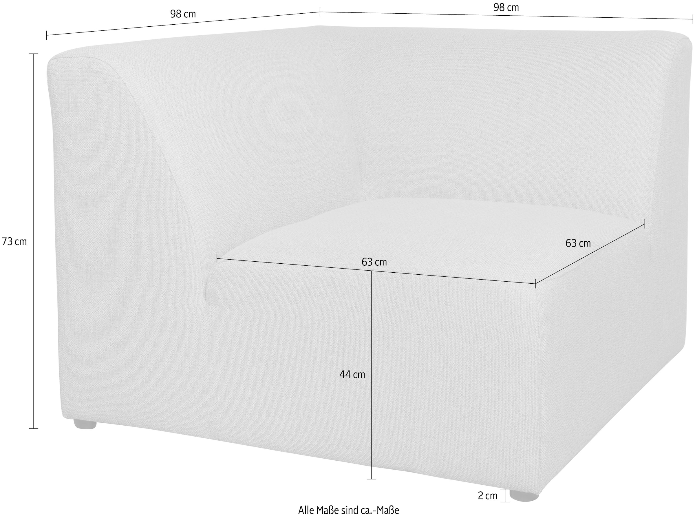 INOSIGN Sofa-Eckelement »Koa, Sofamodul, passend zur Serie KOA«, in Webstoff, weicher Lounge-Sitzkomfort