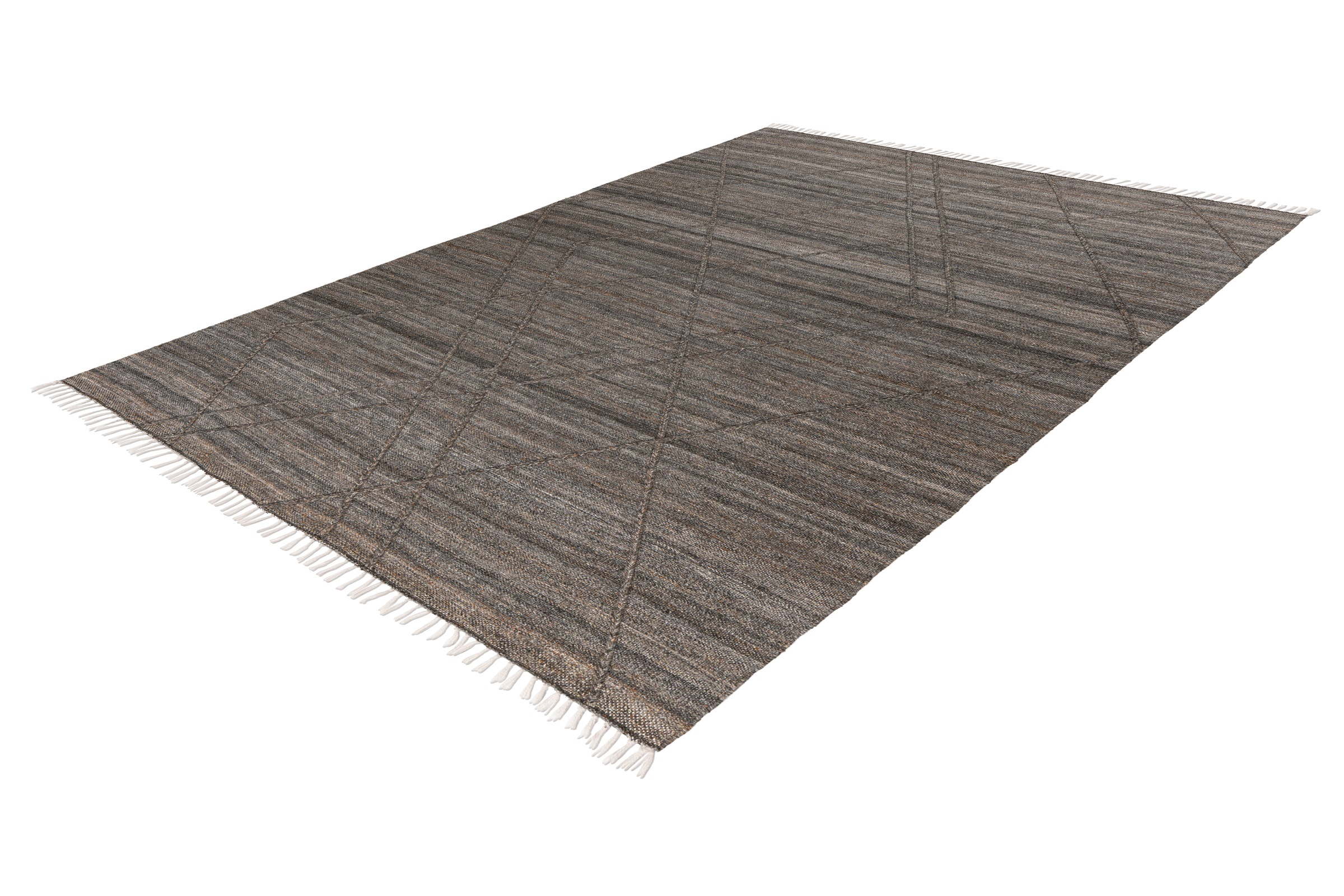 Obsession Teppich »My Dakar 365« rechteckig 5 mm Höhe Rauten Muster, mit Fransen, handgewebt, In- und Outdoor geeignet