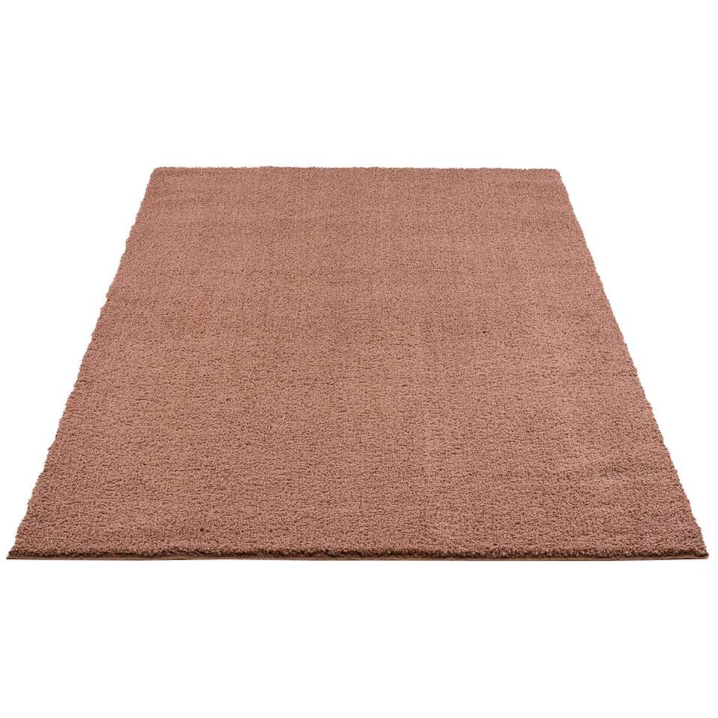 Carpet City Hochflor-Teppich »Plainy«, rechteckig