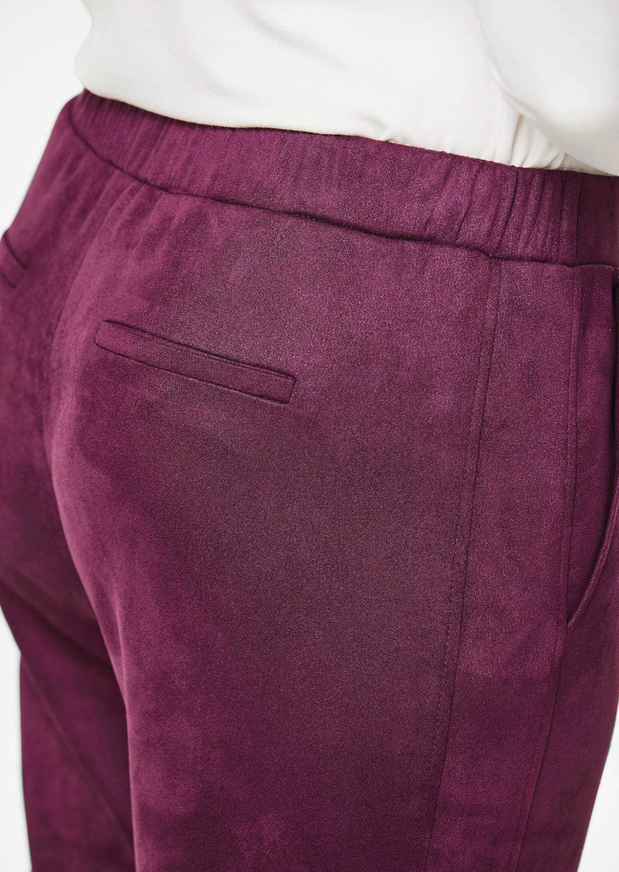 GOLDNER Chinohose »Hose LOUISA in Veloursleder-Optik«