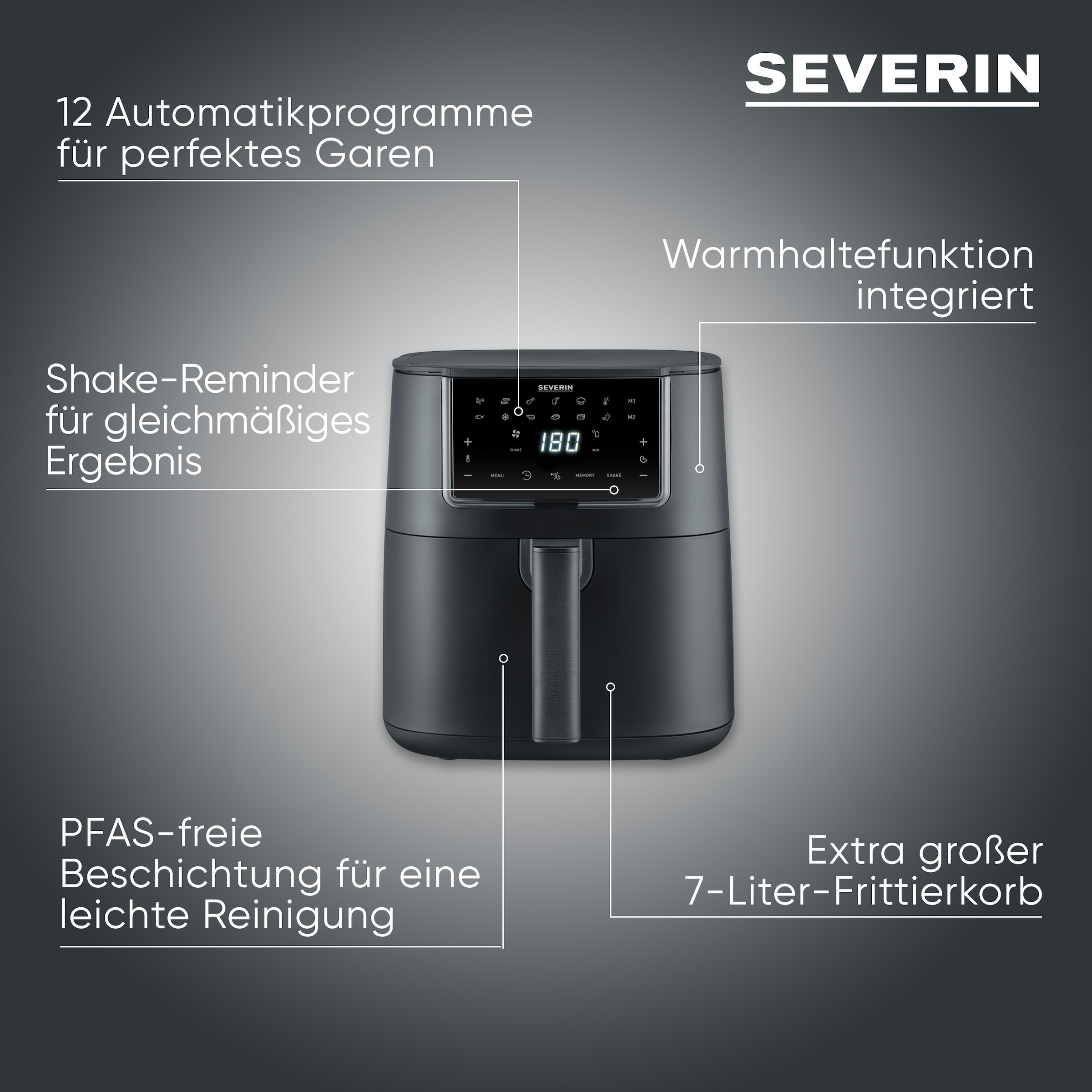 Severin Heißluftfritteuse »FR 2462   7 l "Single XXL"« 1700 W