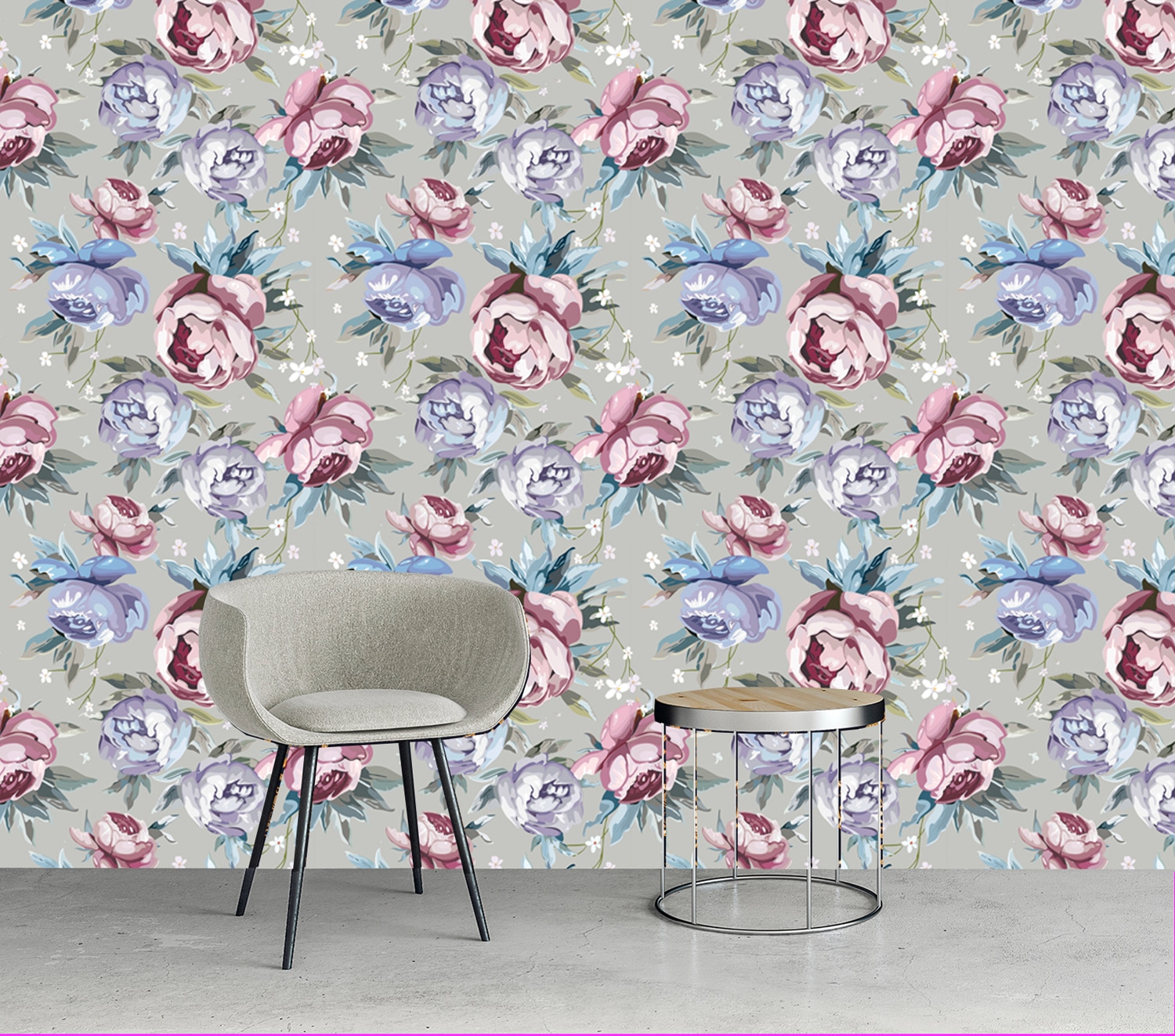 queence Vinyltapete »Julika«, bedruckt-Motiv-botanisch-floral-gemustert-natürlich, 90x250cm, selbstklebend, kinderleichte Anbringung, Sticker