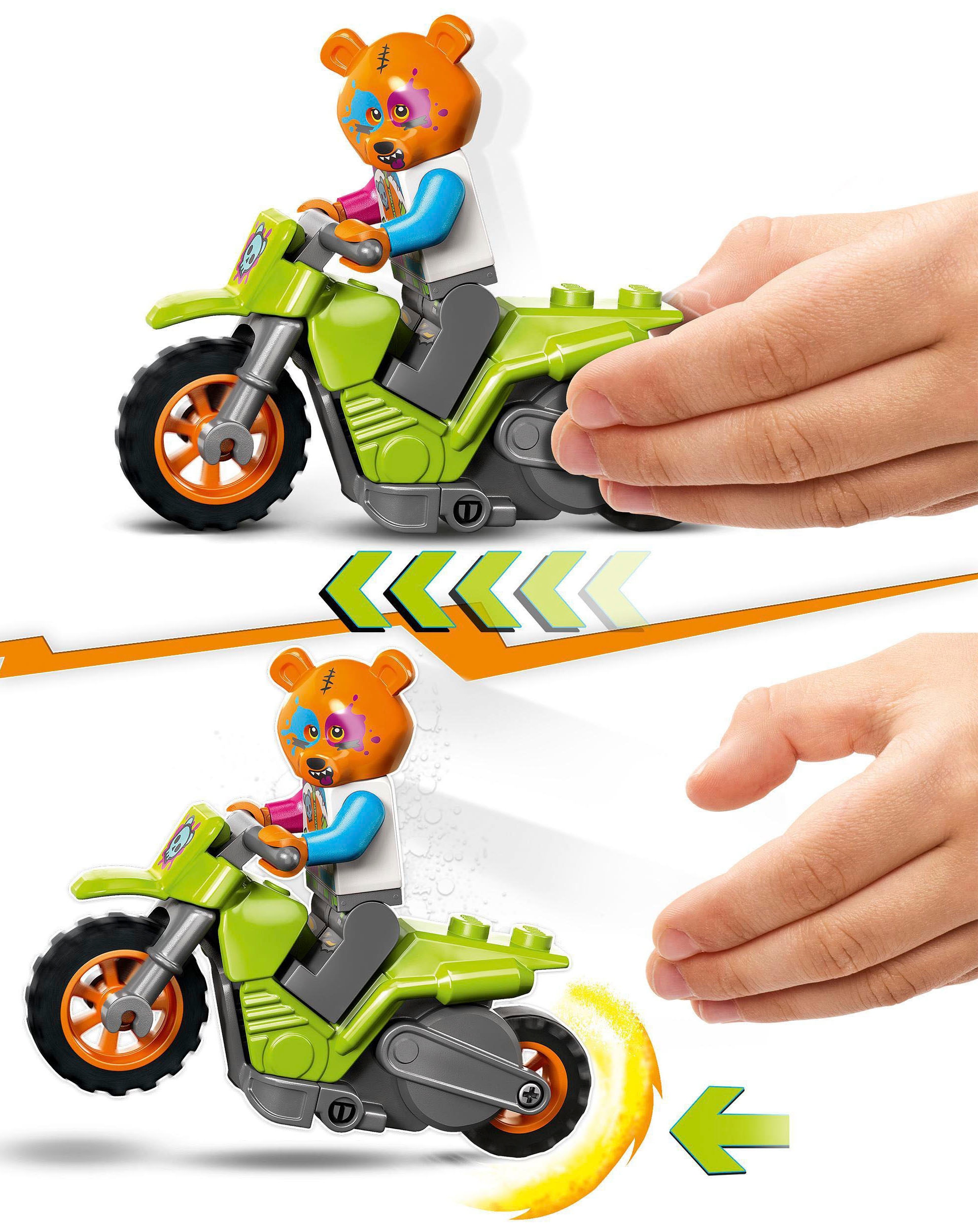 LEGO® Konstruktionsspielsteine »Bären-Stuntbike (60356), LEGO® City«, (10 St.), Made in Europe