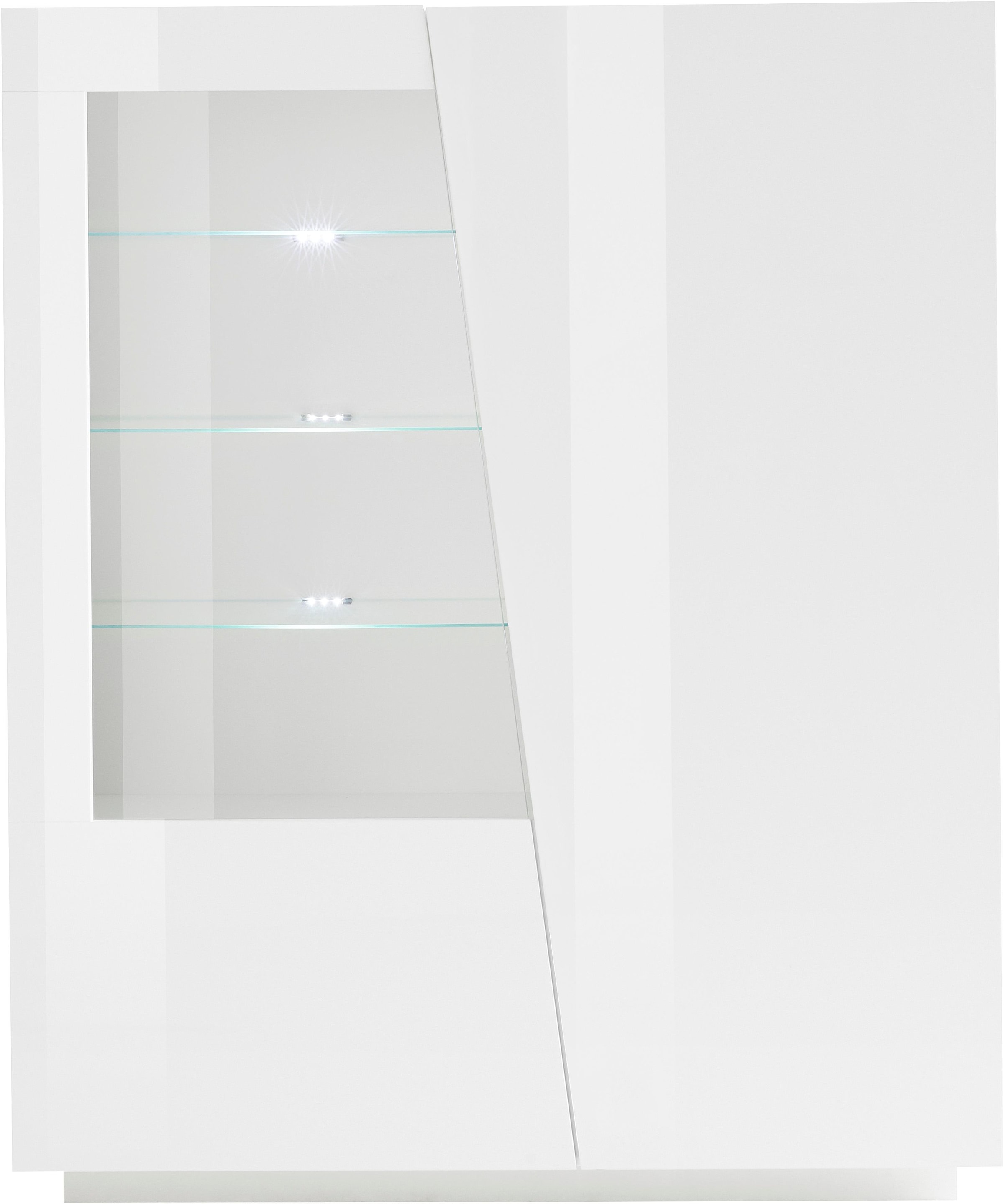 INOSIGN Highboard »Vega, Hochschrank, Hochkommode, Schrank«, mit 2 Türen mit Glaseinsatz, Höhe 146 cm