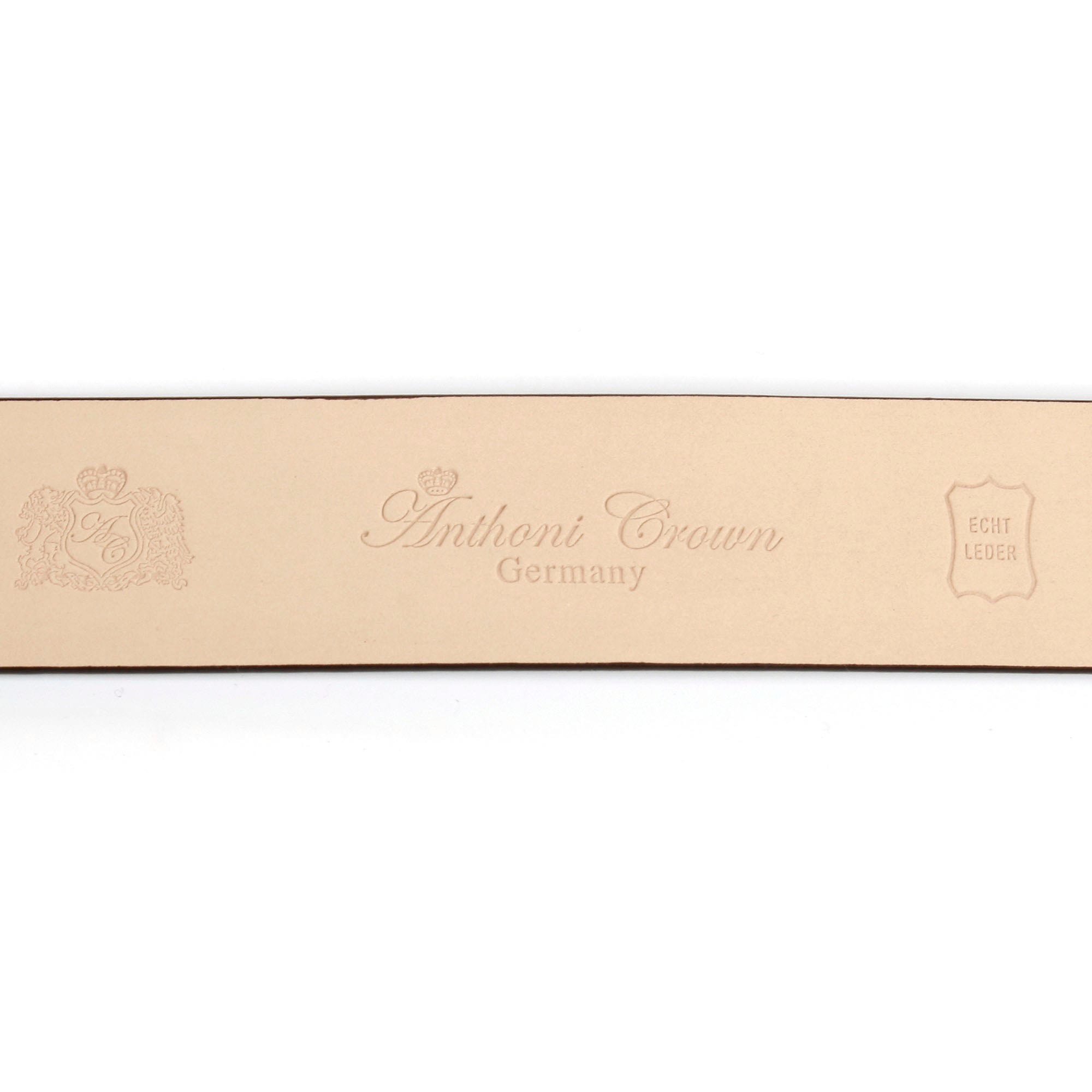 Anthoni Crown Ledergürtel, Leicht bombiert, mit Metallic-Finish
