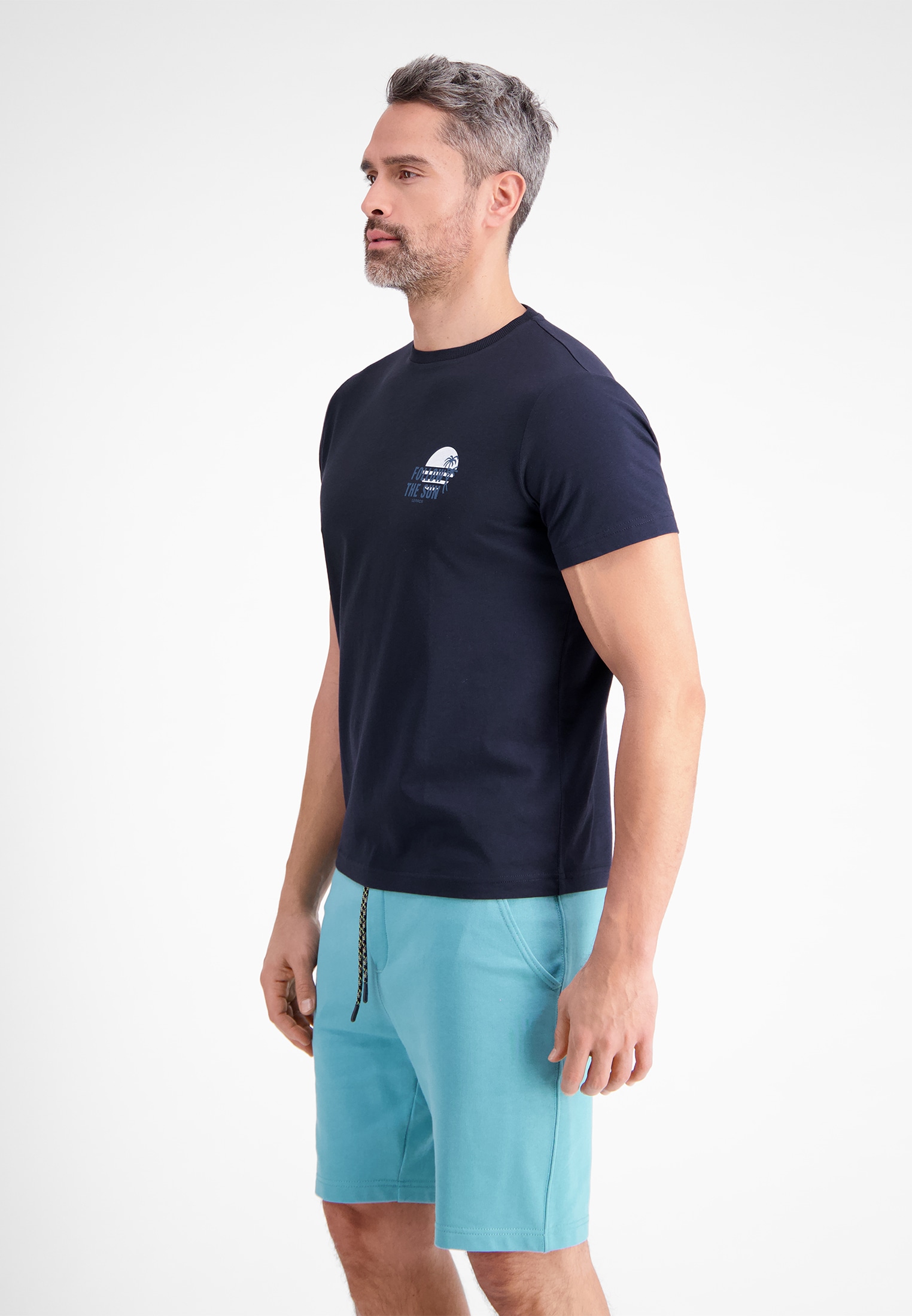 LERROS T-Shirt »T-Shirt mit Brustprint *Follow the sun*«