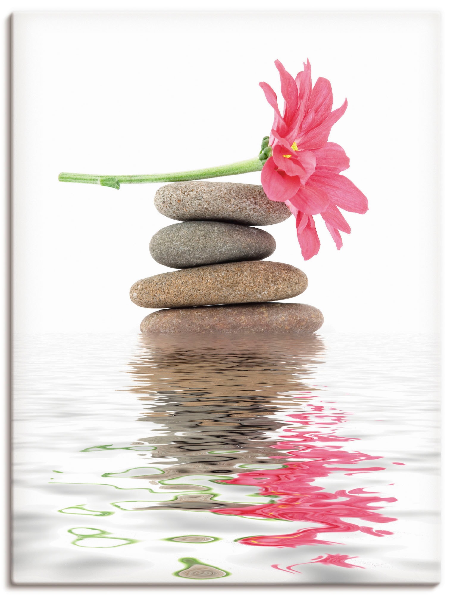 Artland Wandbild »Zen Spa Leinwandbild, Poster versch. (1 I«, Größen Blumen bequem mit oder in als Zen, kaufen Wandaufkleber St.), Alubild, Steine