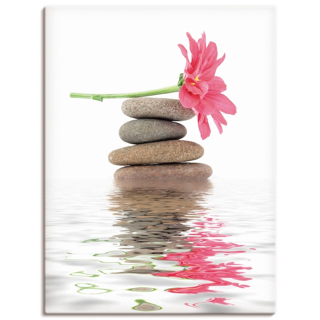 Artland Wandbild »Zen Spa Steine mit Blumen I«, Zen, (1 St.), als Alubild,  Leinwandbild, Wandaufkleber oder Poster in versch. Größen bequem kaufen