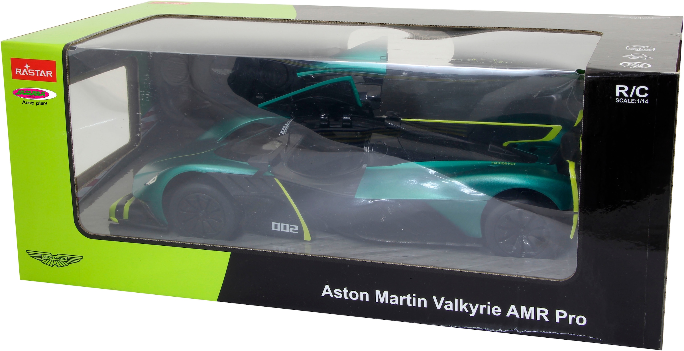 Jamara RC-Auto »Aston Martin Valkyrie AMR Pro, dunkelgrün, 2,4GHz, Tür manuell« mit LED Beleuchtung