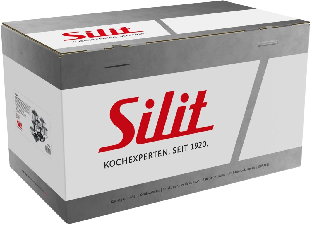 Silit Topf-Set »Alicante«, 10-teilig, Kochtopfset Induktion mit Glasdeckel, Cromargan® Edelstahl Rostfrei 18/10, für alle Herdarten geeignet