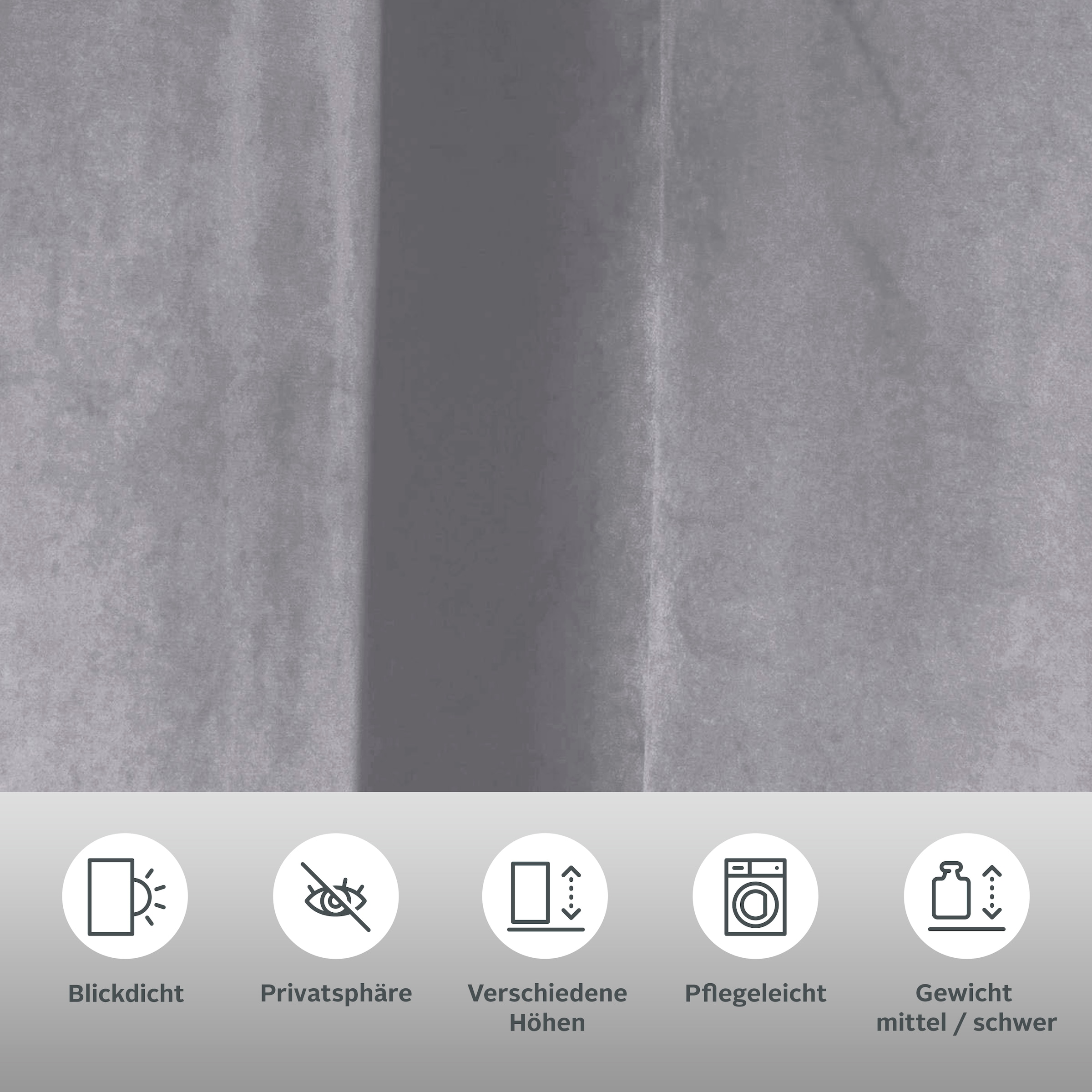 LeGer Home by Lena Gercke Vorhang »Samt Ladina«, (1 St.), blickdichter Vorhang, Samt Vorhang