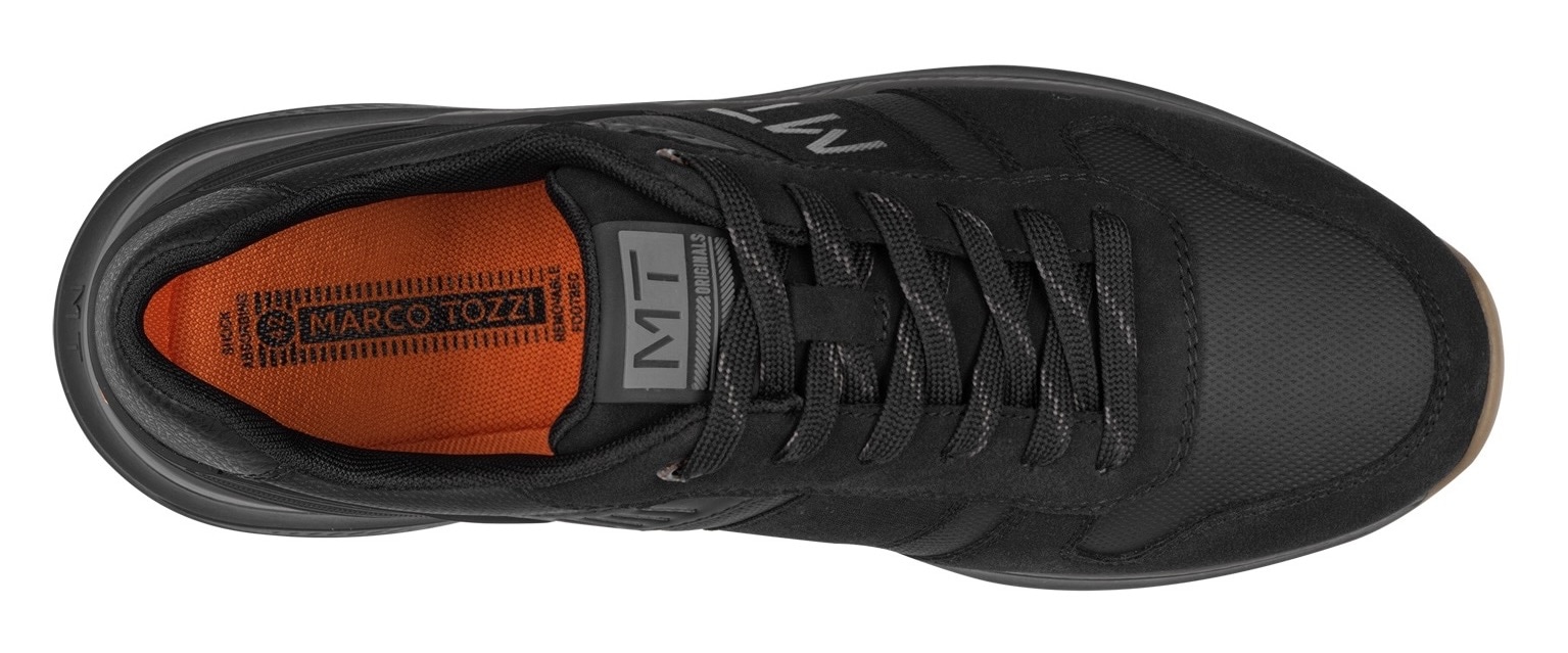 MARCO TOZZI Sneaker, Freizeitschuh, Halbschuh, Schnürschuh im Materialmix