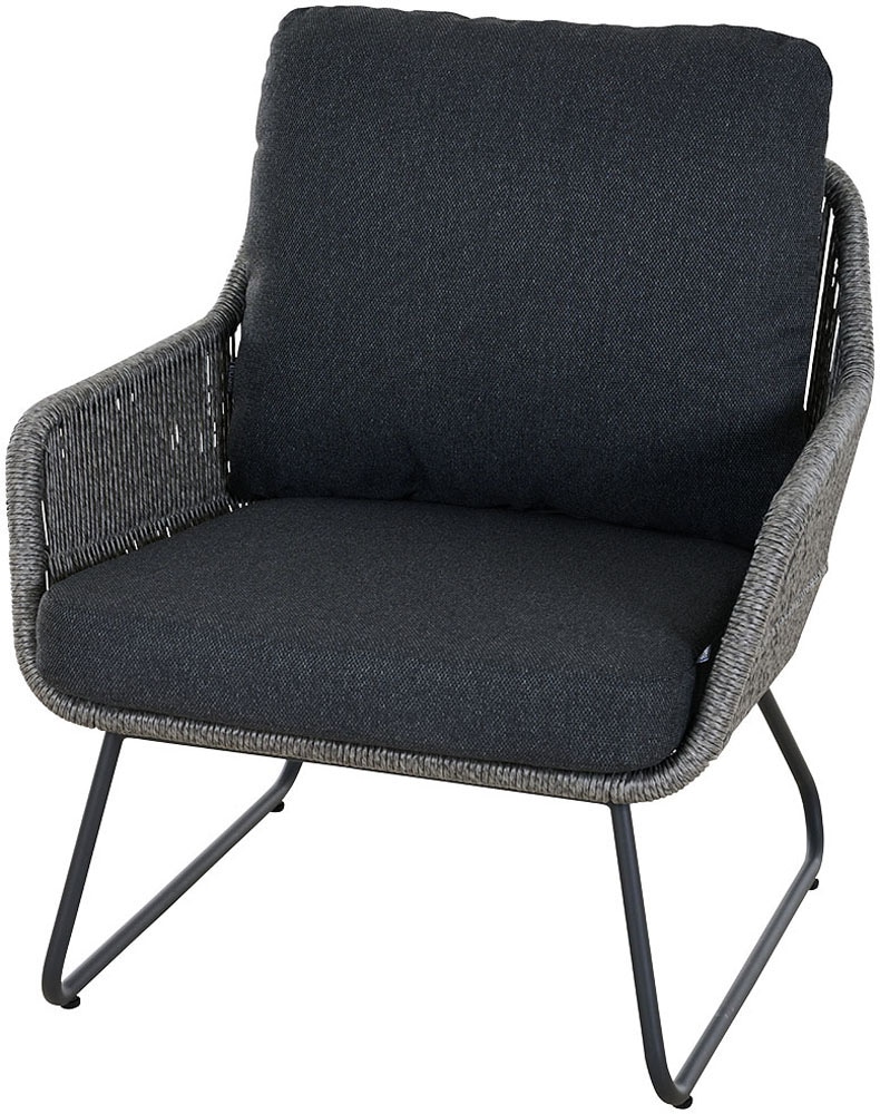 Siena Garden Loungeset »Kansas Lounge« Set, 4 tlg. 2er Bank, 2 x Sessel und Tisch