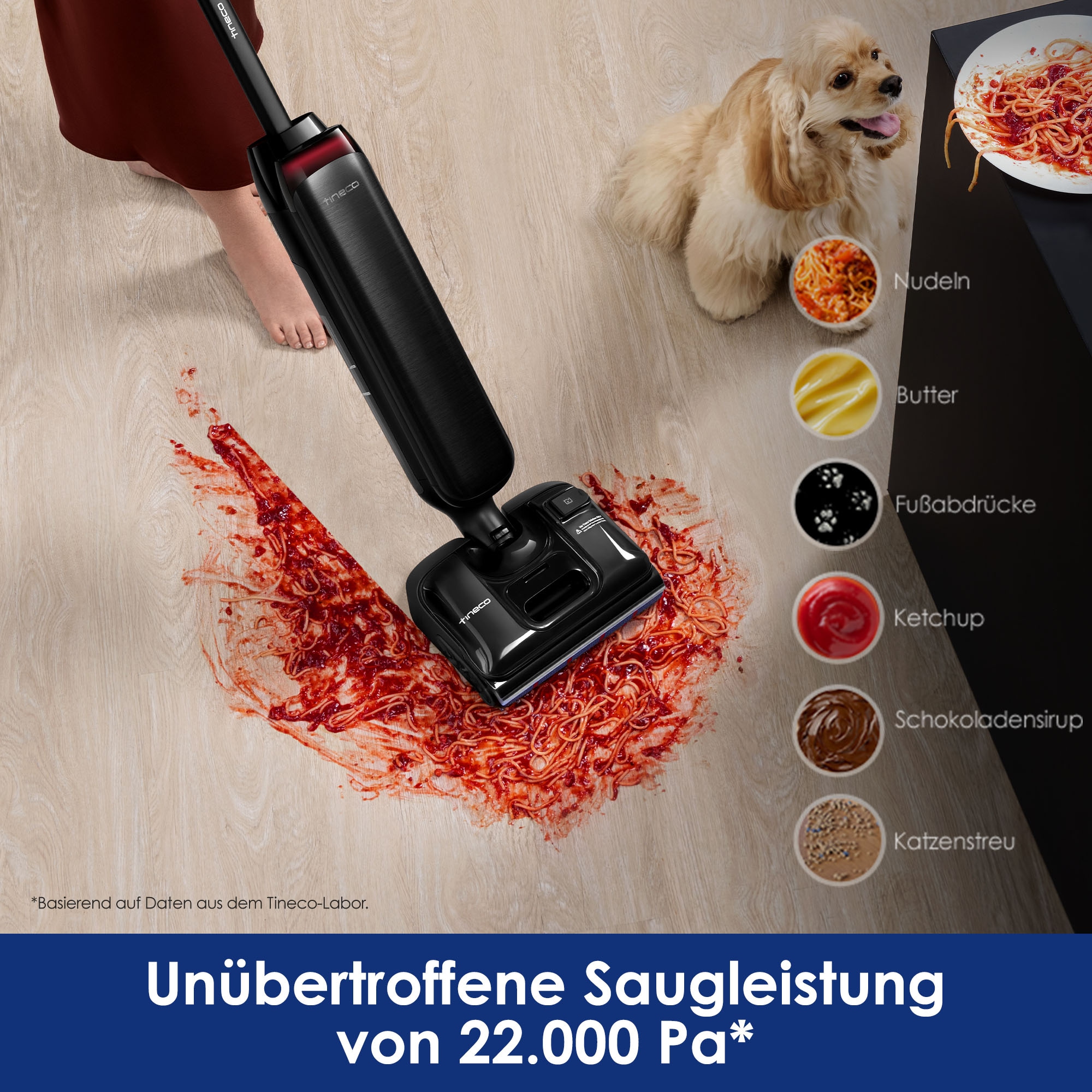 Tineco Nass-Trocken-Sauger »FLOOR ONE S7 Artist Premium, 22kpa Saugleistung« 50 Min Akku, Tierhaarfilter, Anti-Allergiker, Doppeltank