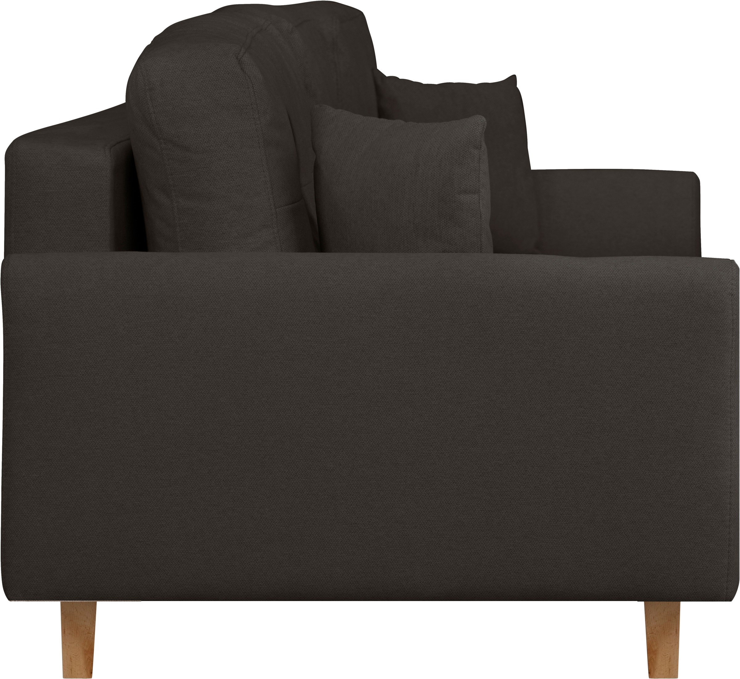 OTTO home 2-Sitzer »TRIPLO mit Wellenunterfederung, Maße B/T/H: 165/100/89 cm« Sofa mit Steppung im Rückenbereich, incl. Rückenkissen und Zierkissen