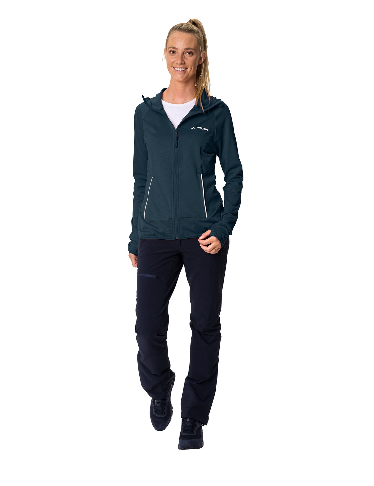 VAUDE »WOMEN'S TEKOA FLEECE JACKET II« mit Kapuze sportlicher Stil, mit Kapuze und hochschließendem Kragen