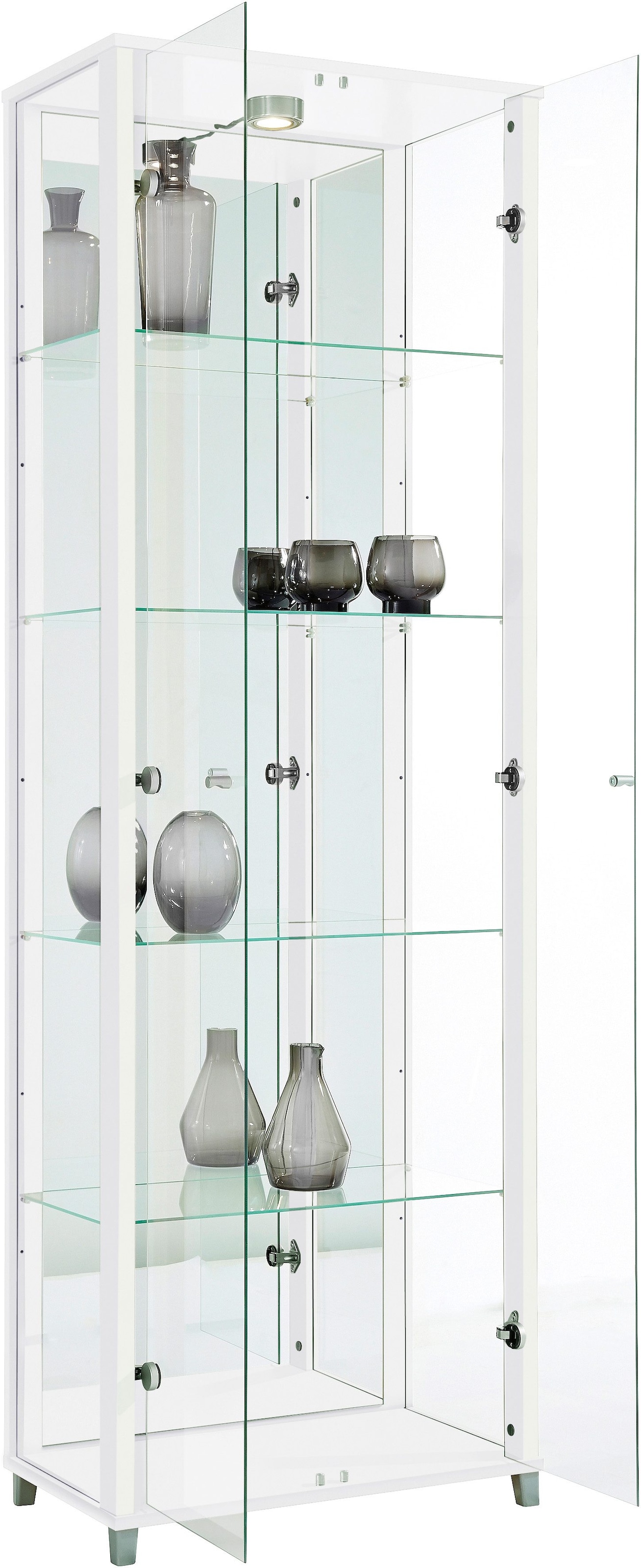 fif möbel Vitrine »OPTIMA«, Standvitrine, Vitrinenschrank, Glasvitrine, Sammlervitrine, LED