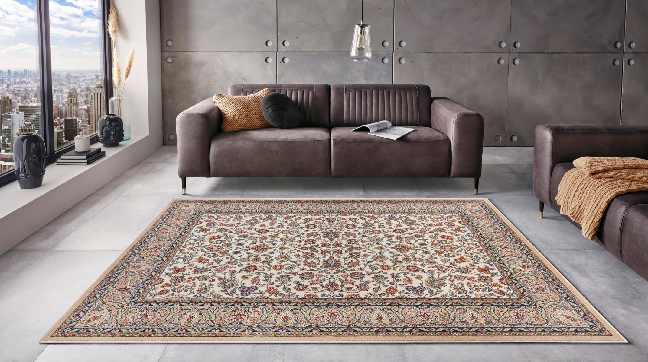 NOURISTAN Teppich »Aljars«, rechteckig, 10 mm Höhe, Orientalisch, Orient Optik, Wohnzimmer, Schlafzimmer, Kurzflor, Weich