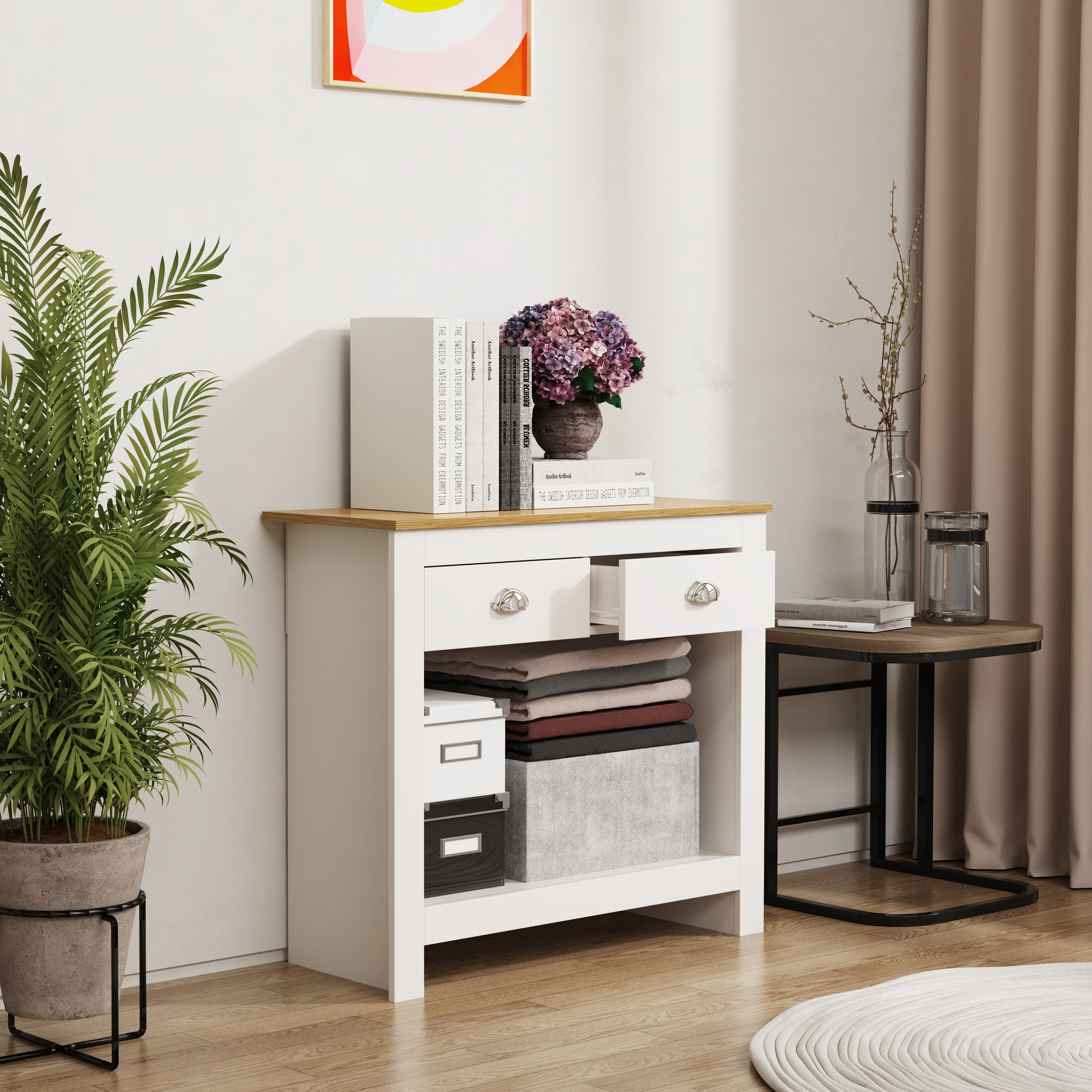 VCM Kommode »Holz Kommode Sideboard Schublade BalusaS« 1 Stk. tlg.