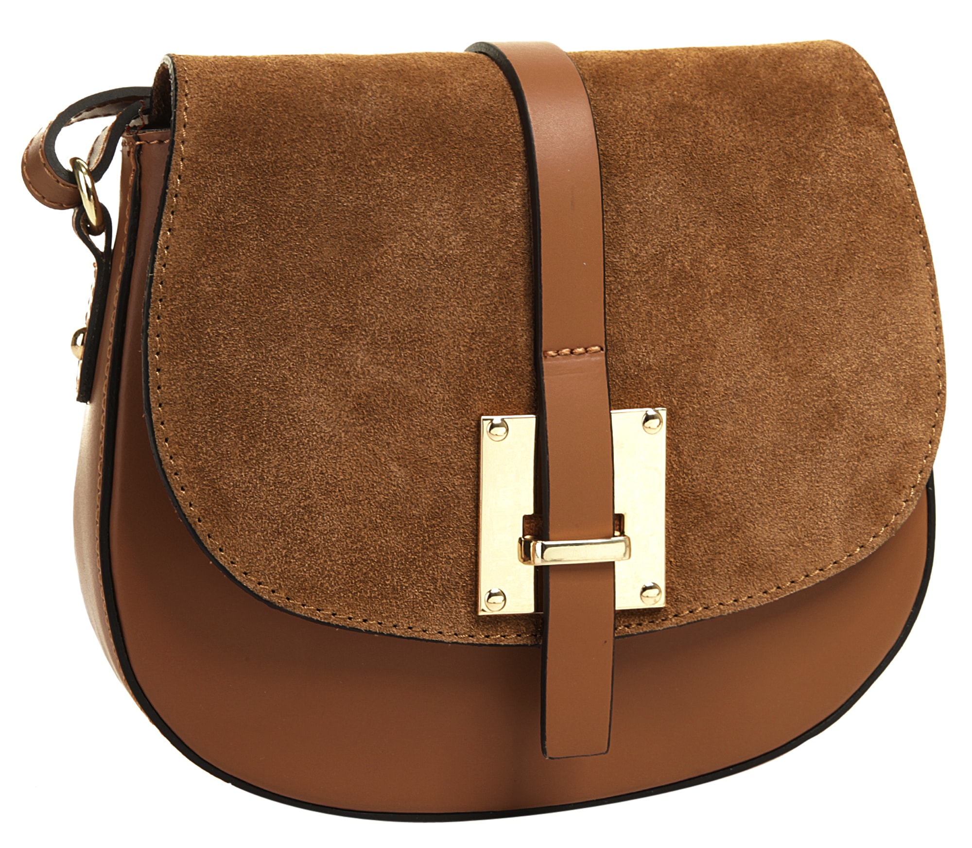 Cluty Umhängetasche, echt Leder, Made in Italy